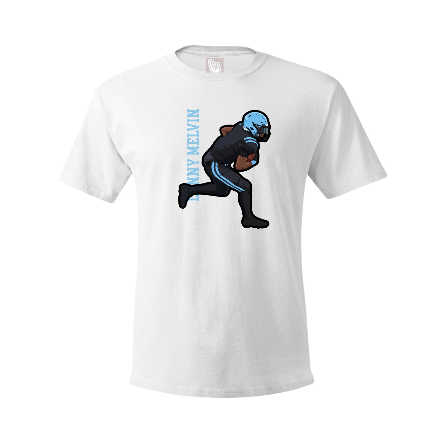 Tee — Name Vertical in White