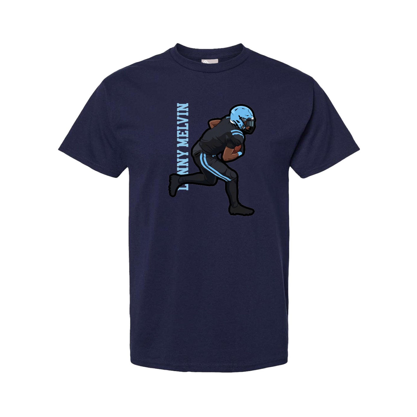Youth Tee — Name Vertical in Navy