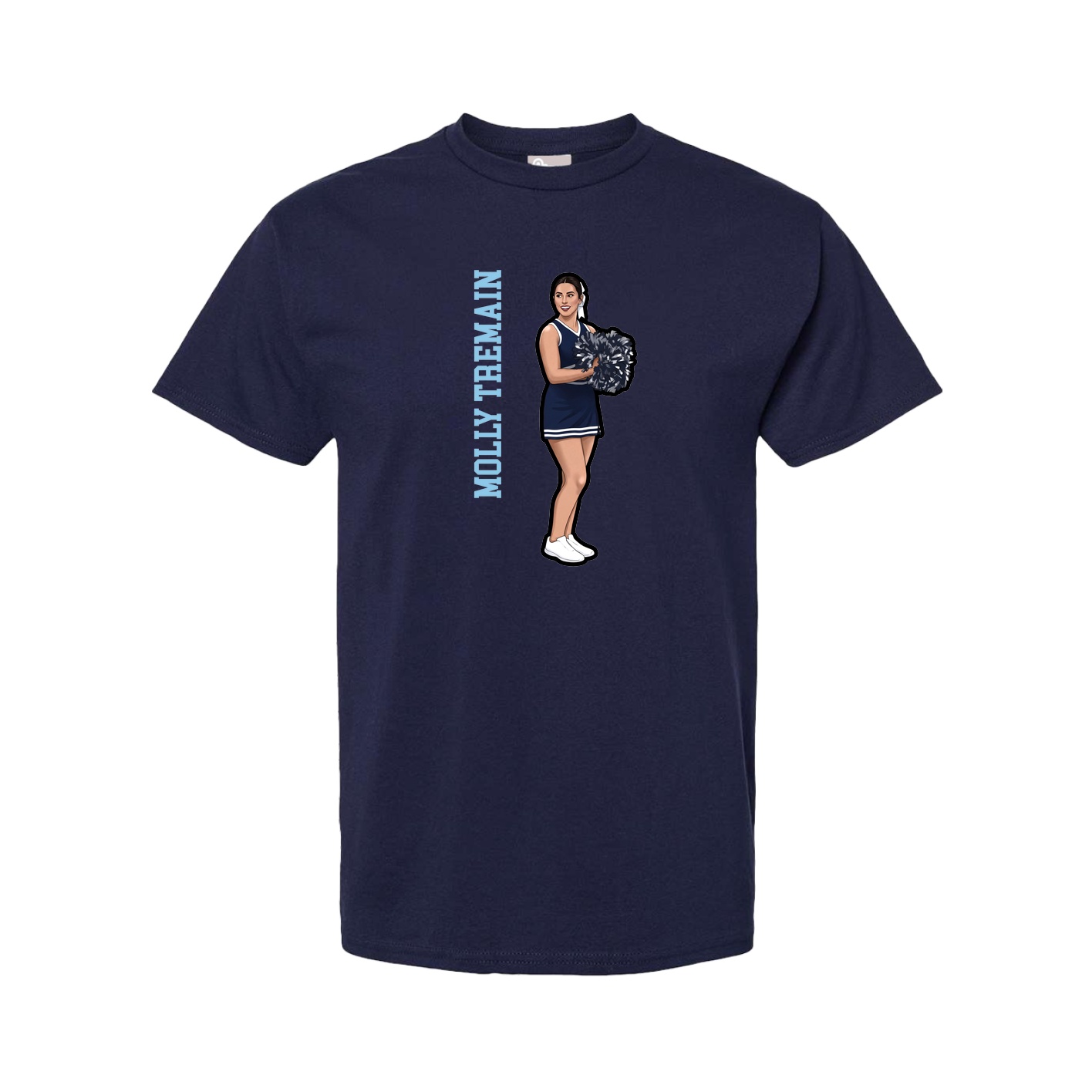 Youth Tee — Name Vertical in Navy