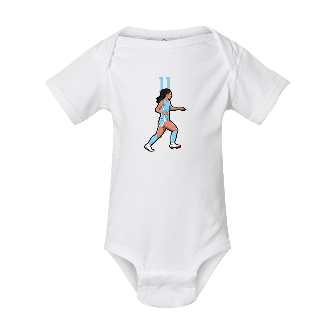 Baby Onesie — Number Top in White