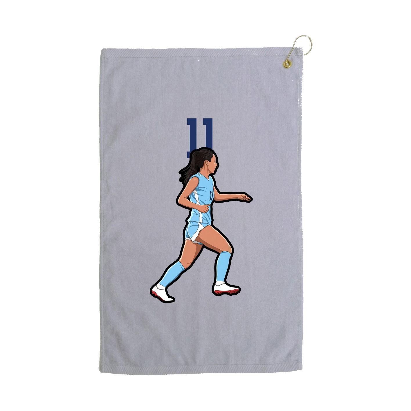 Golf Towel — Number Top in Grey