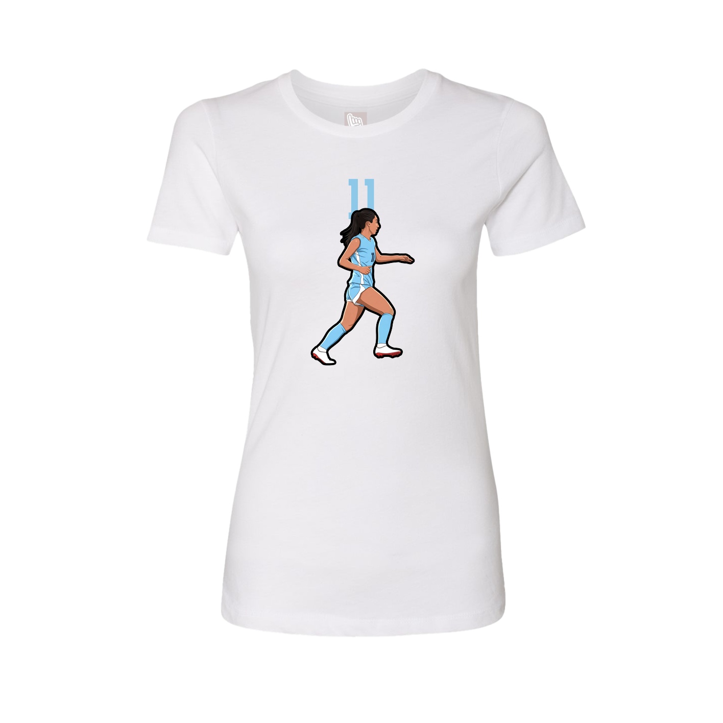 Womens Tee — Number Top in White