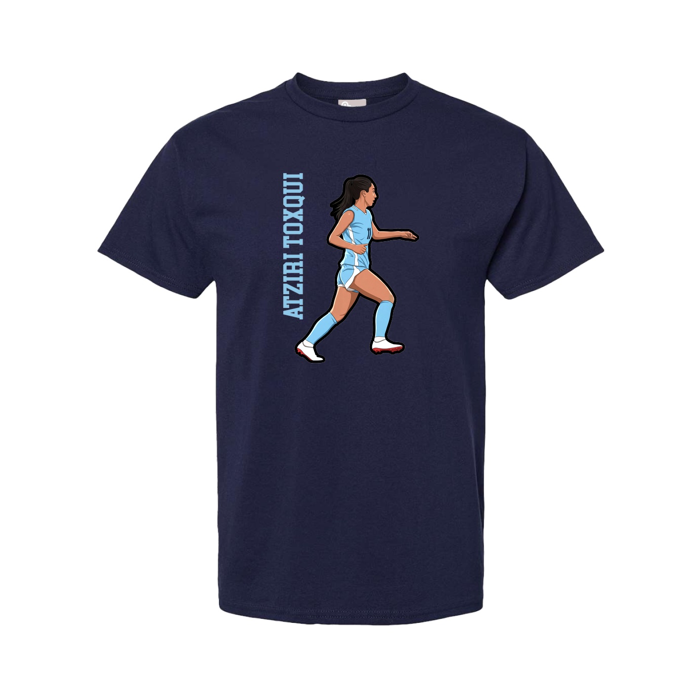 Youth Tee — Name Vertical in Navy