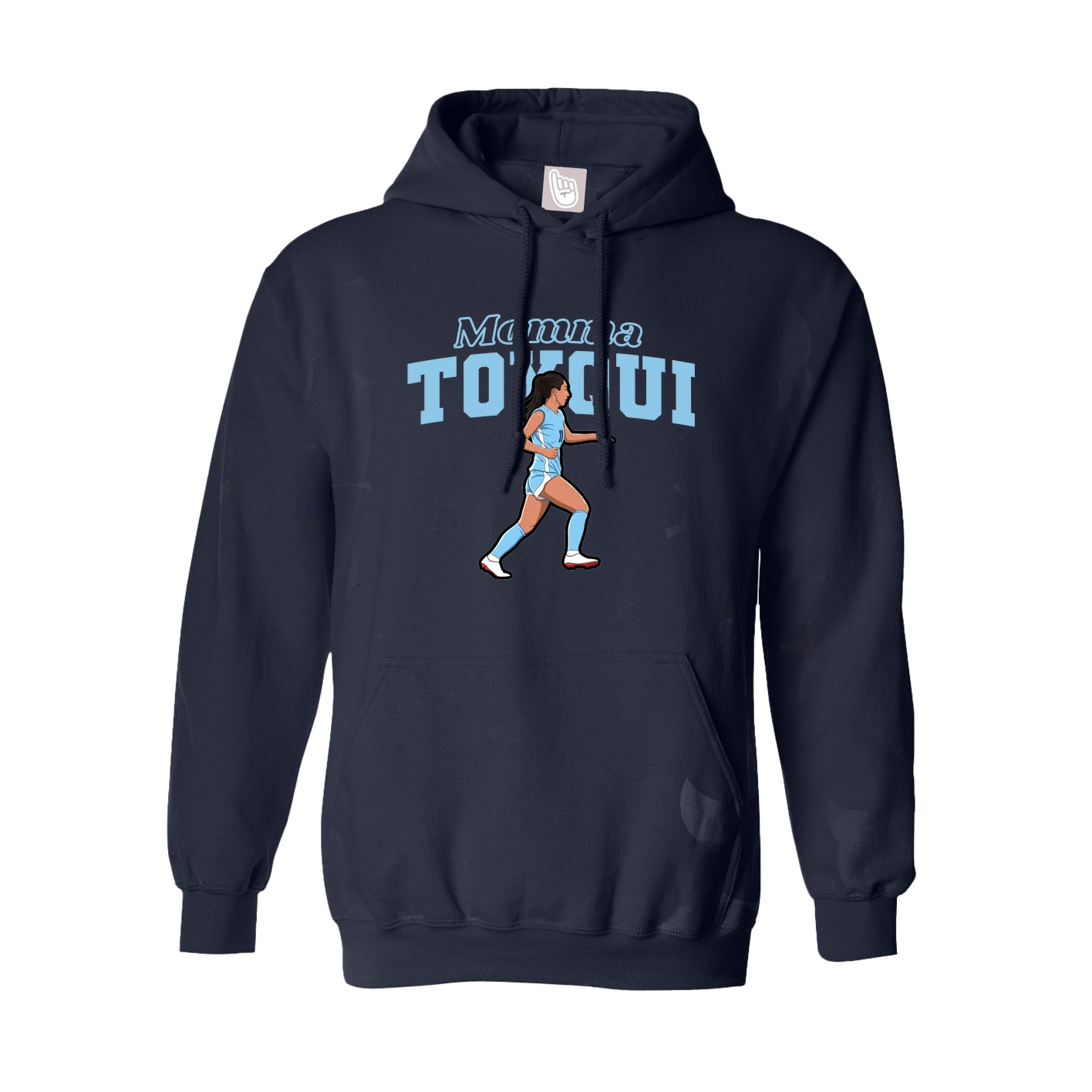 Youth Hoodie — Mothers Day Block in Navy
