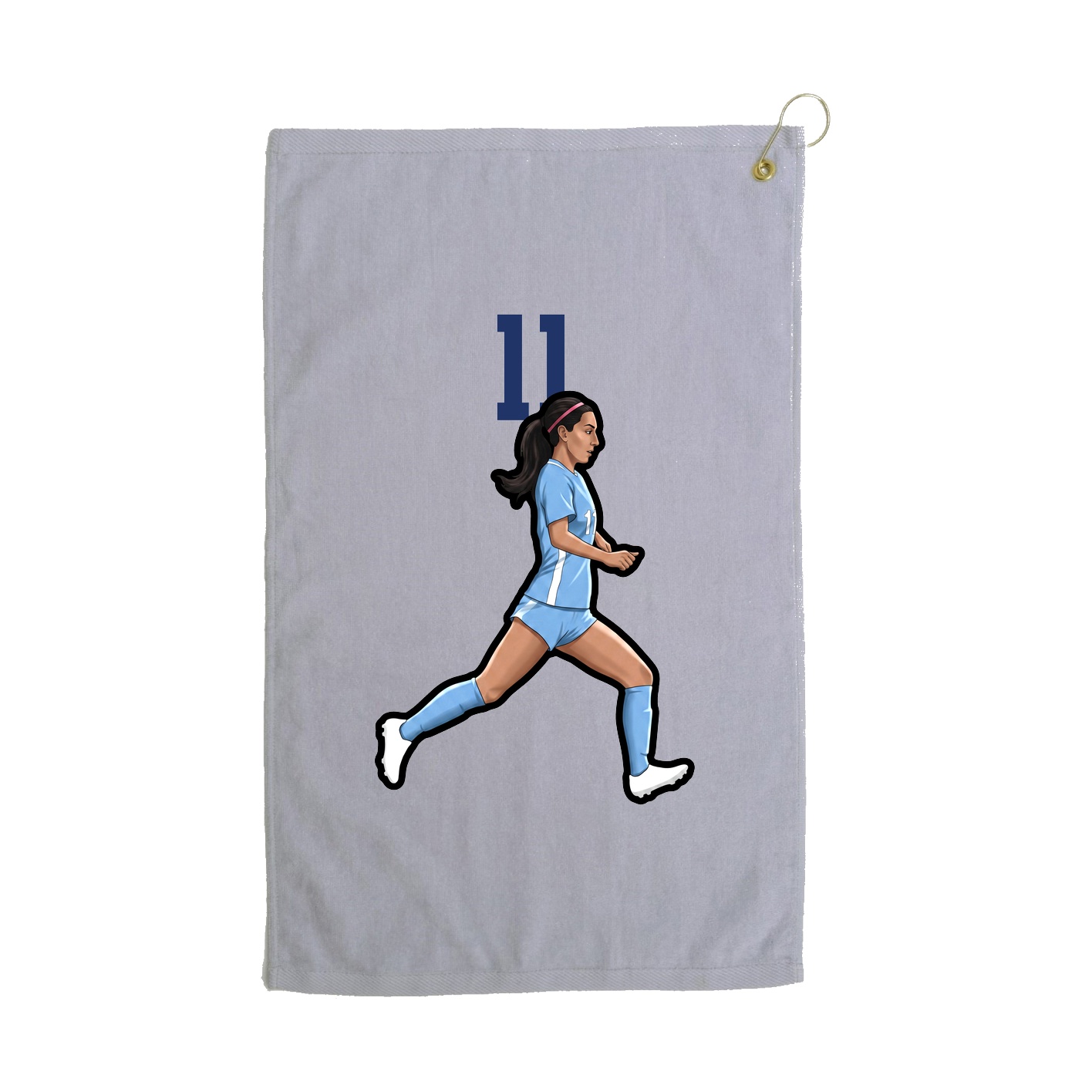 Golf Towel — Number Top in Grey