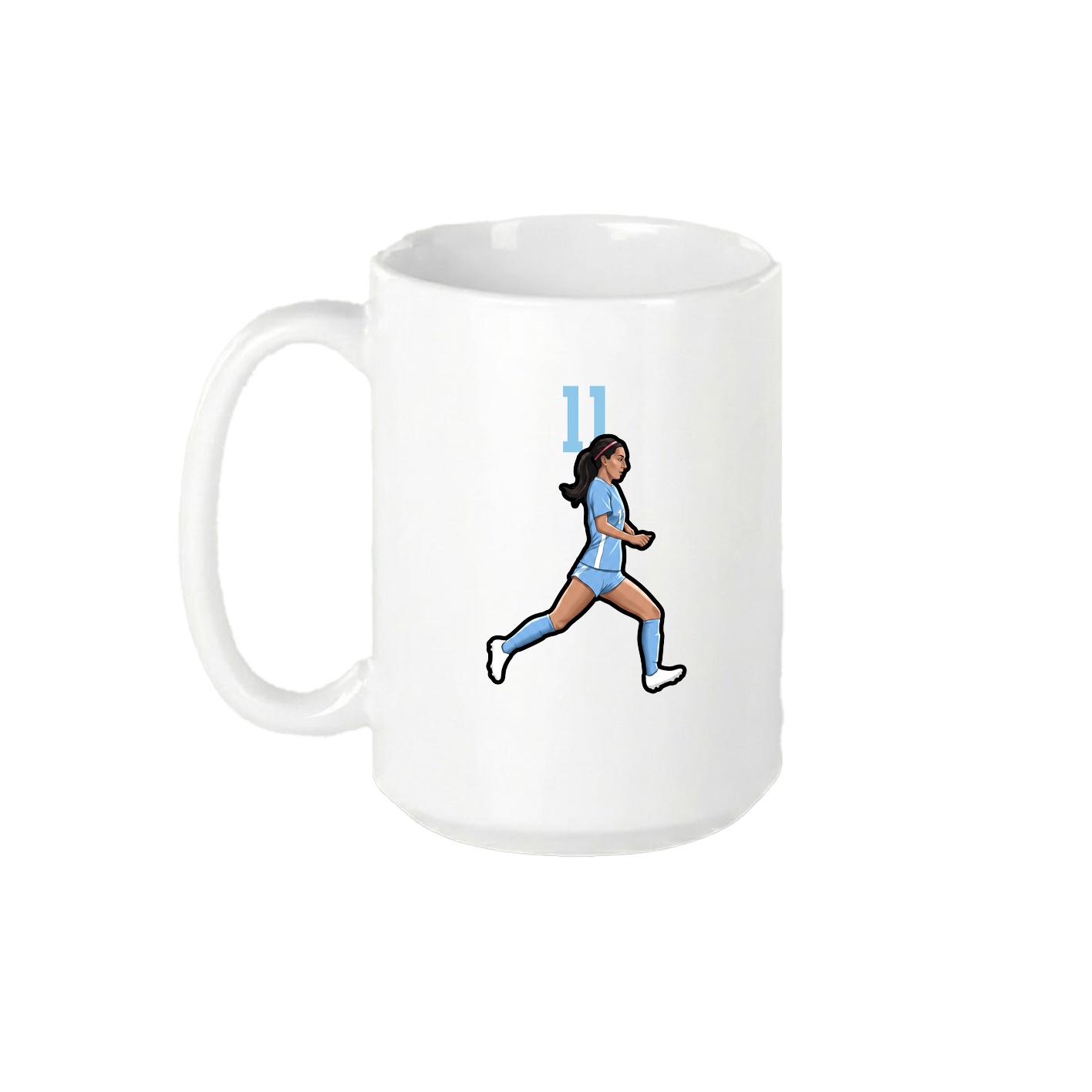 15oz Coffee Mug — Number Top in White