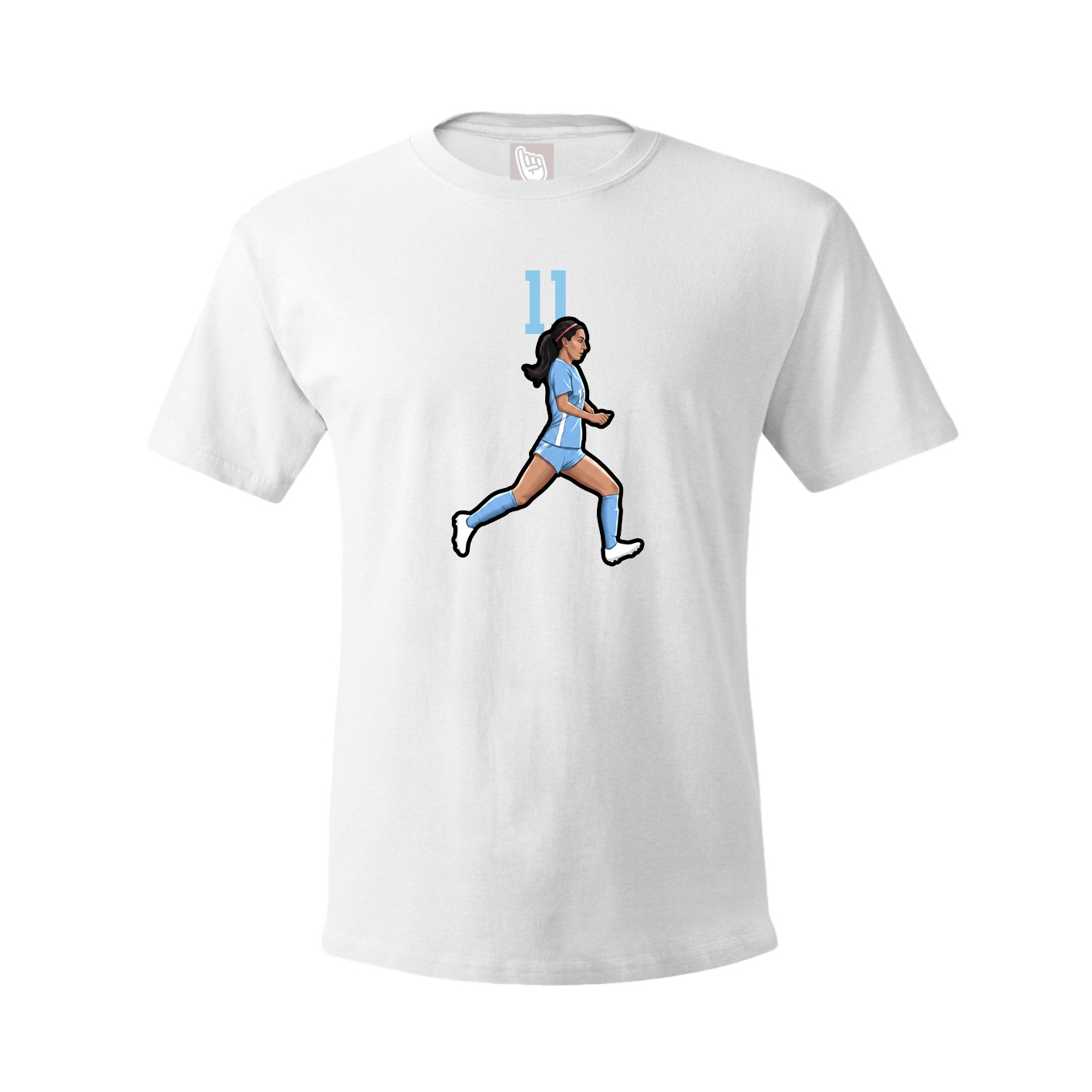 Youth Tee — Number Top in White