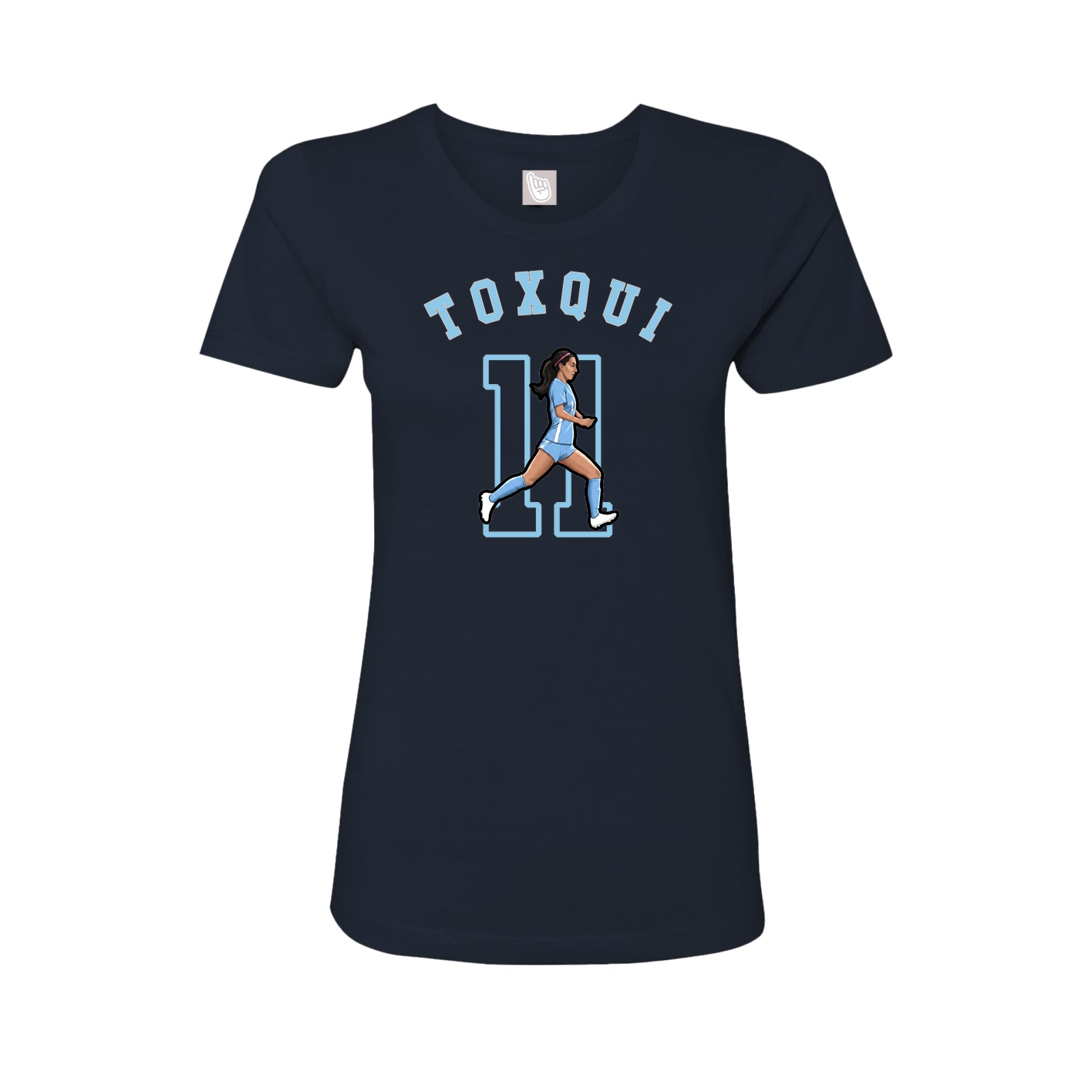 Fitted Women's Tee — Shirsey Arch in Navy