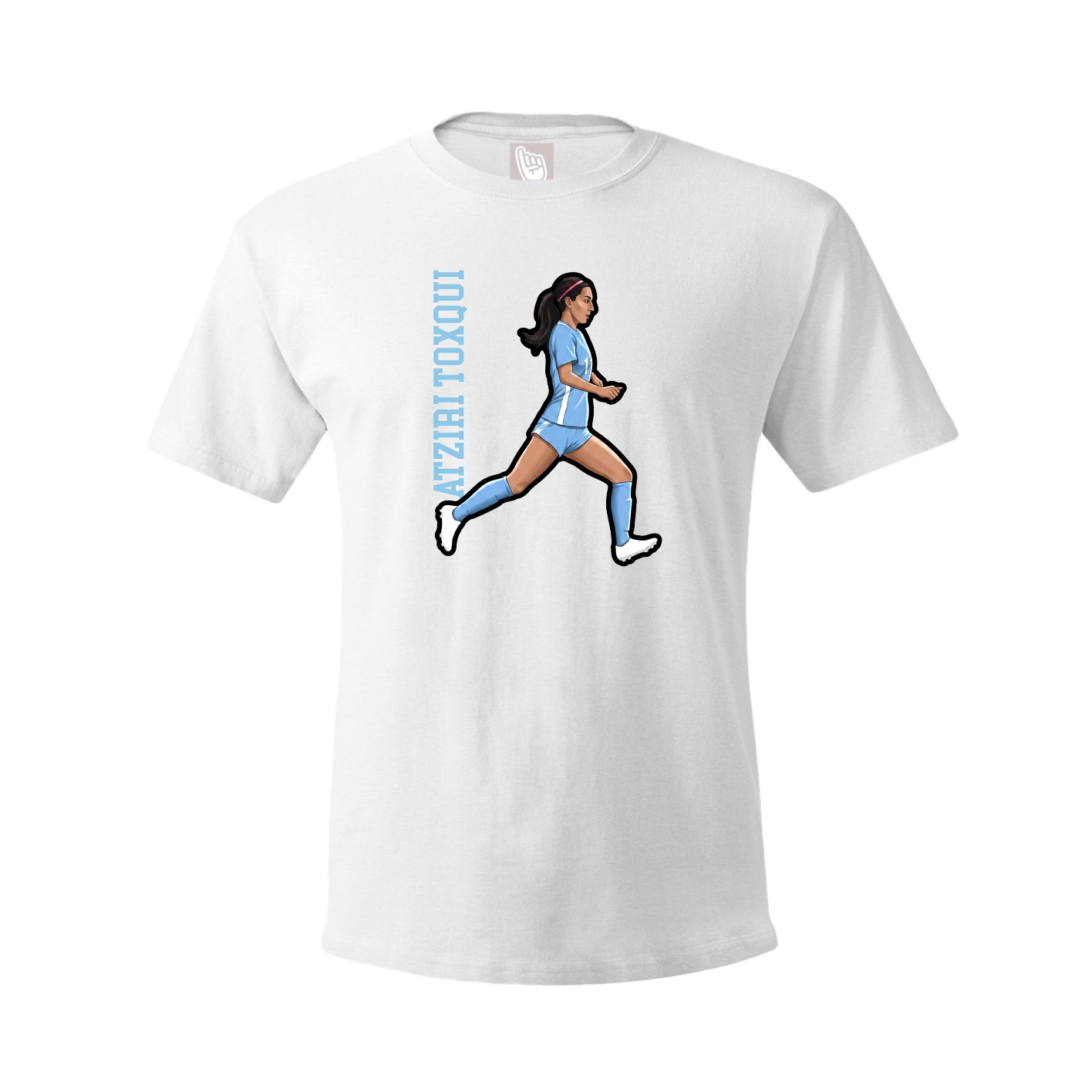 Tee — Name Vertical in White