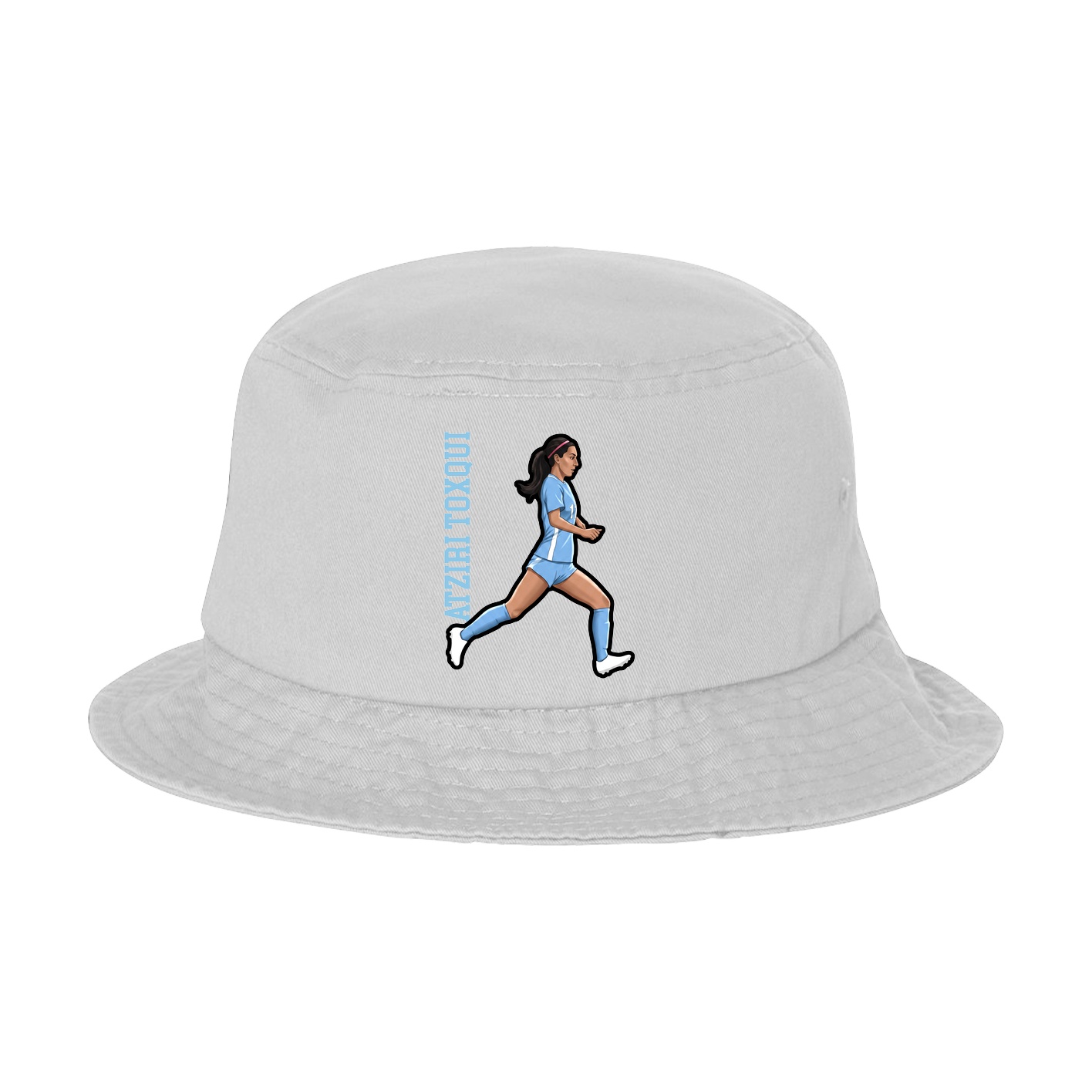 Bucket Cap — Name Vertical in White
