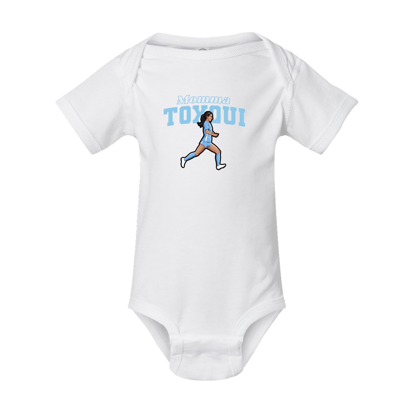 Baby Onesie — Mothers Day Block in White