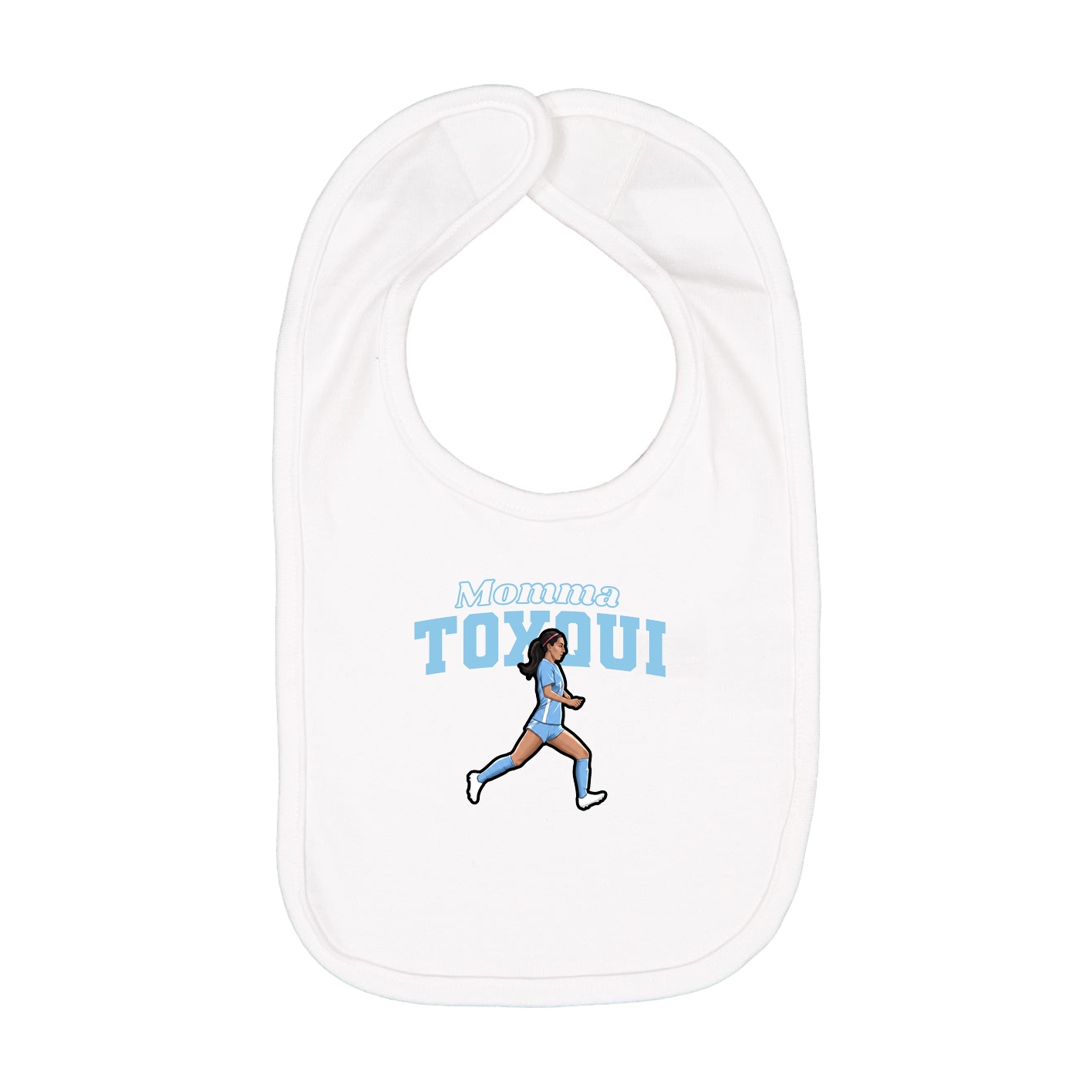 Infant Bib — Mothers Day Block in White
