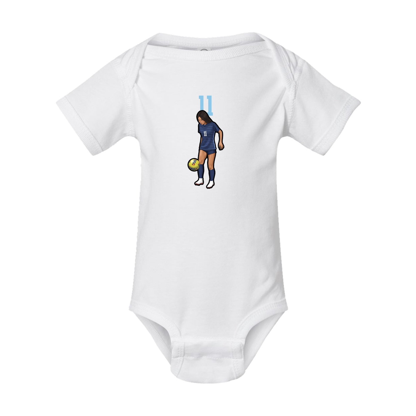 Baby Onesie — Number Top in White