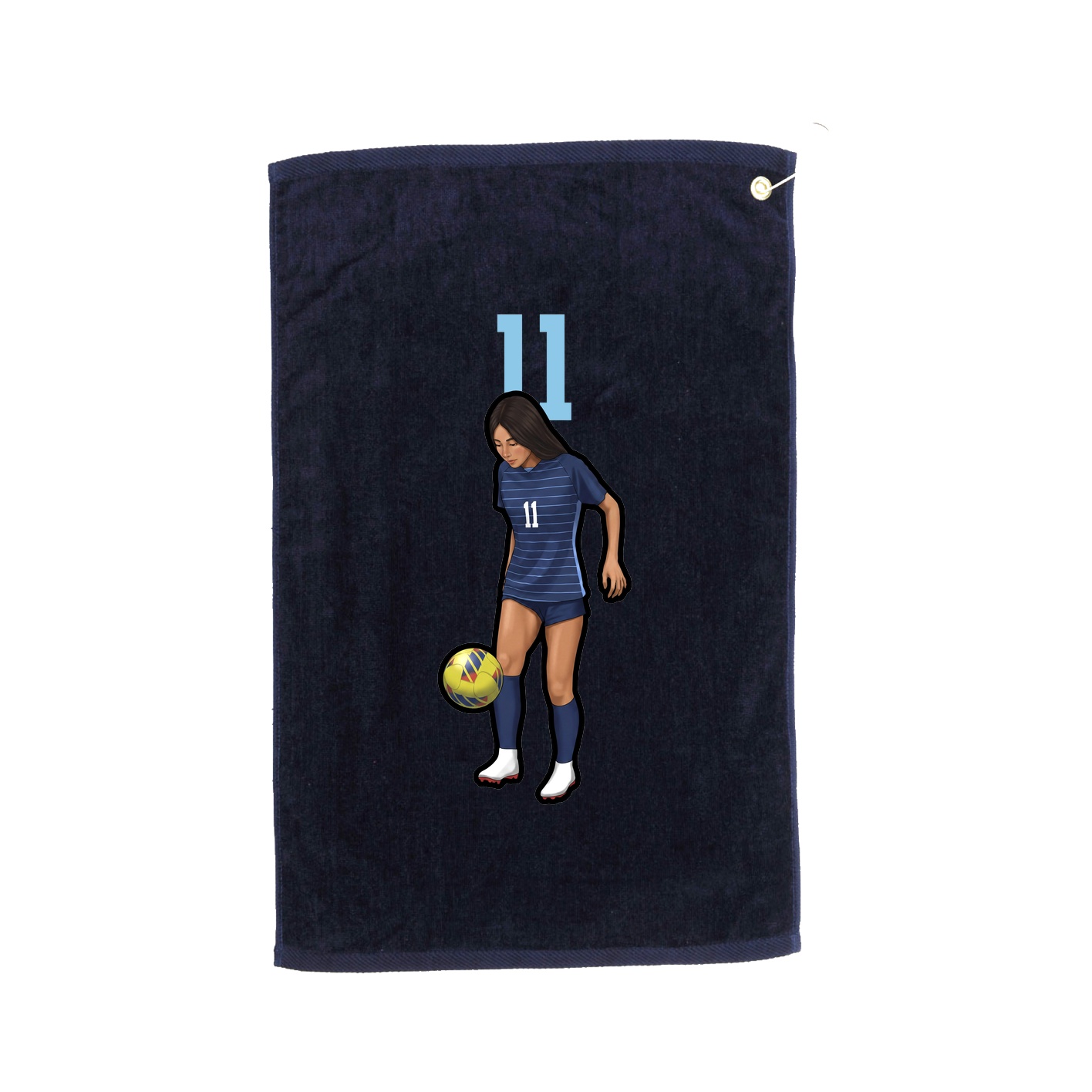 Golf Towel — Number Top in Navy