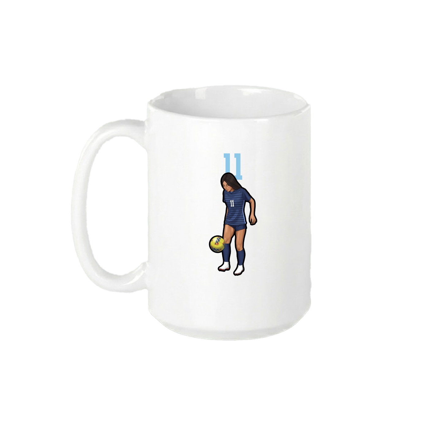 15oz Coffee Mug — Number Top in White