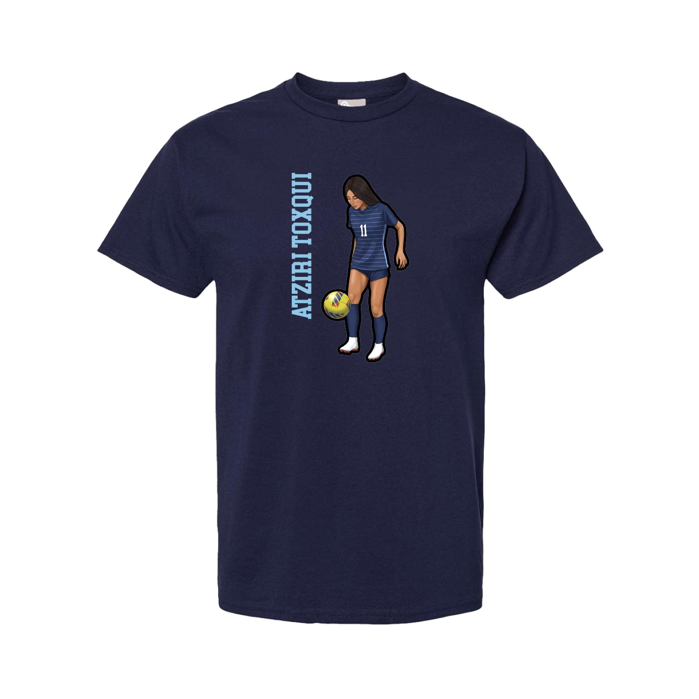 Youth Tee — Name Vertical in Navy