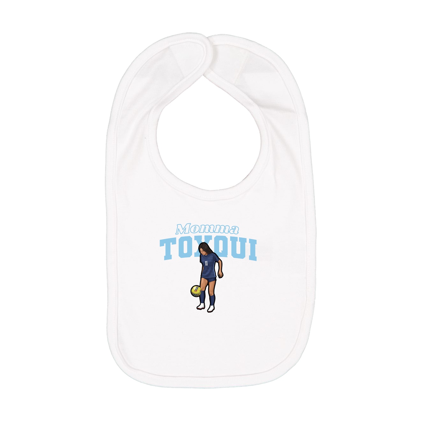 Infant Bib — Mothers Day Block in White