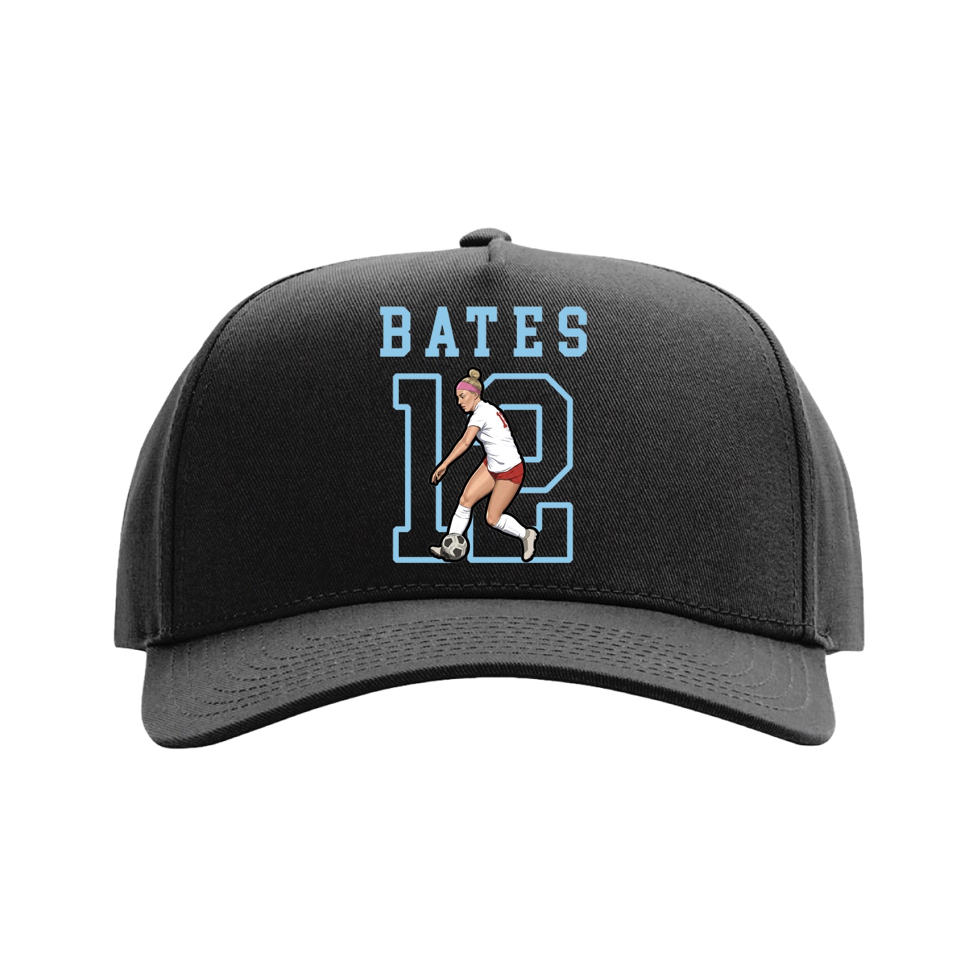 Full Fabric Five-Panel Champ Cap — Shirsey in Black