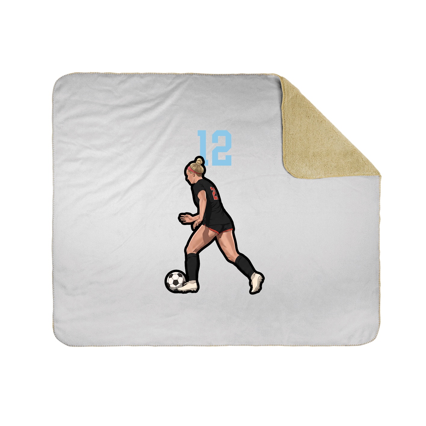 Throw Blanket — Number Top in White
