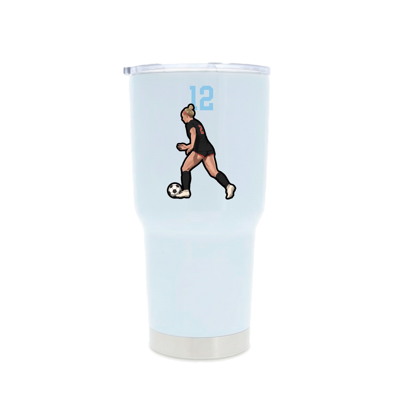 30oz Stainless Steel Tumbler — Number Top in White