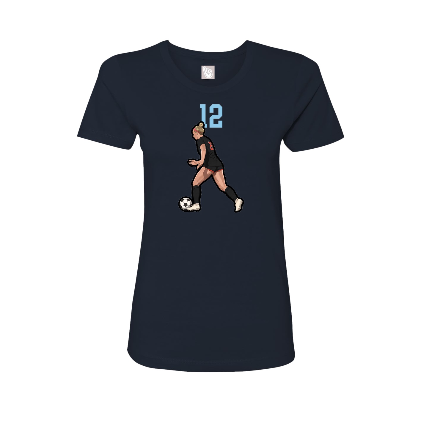 Womens Tee — Number Top in Navy