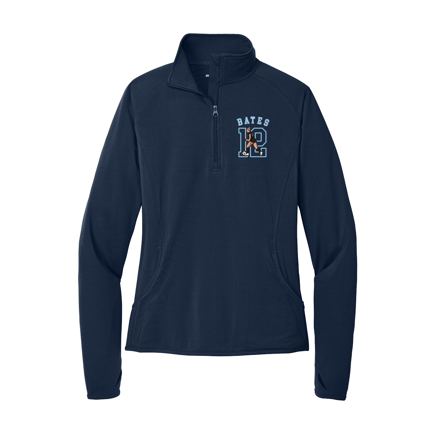 Women's Q-Zip Pullover — Shirsey Arch in Navy