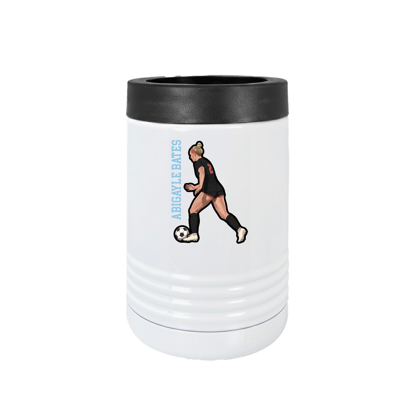 Beverage Holder — Name Vertical in White