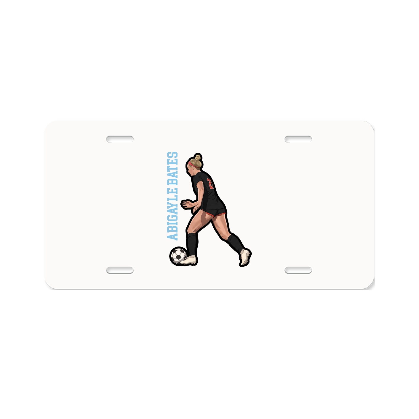 License Plate — Name Vertical in Classic