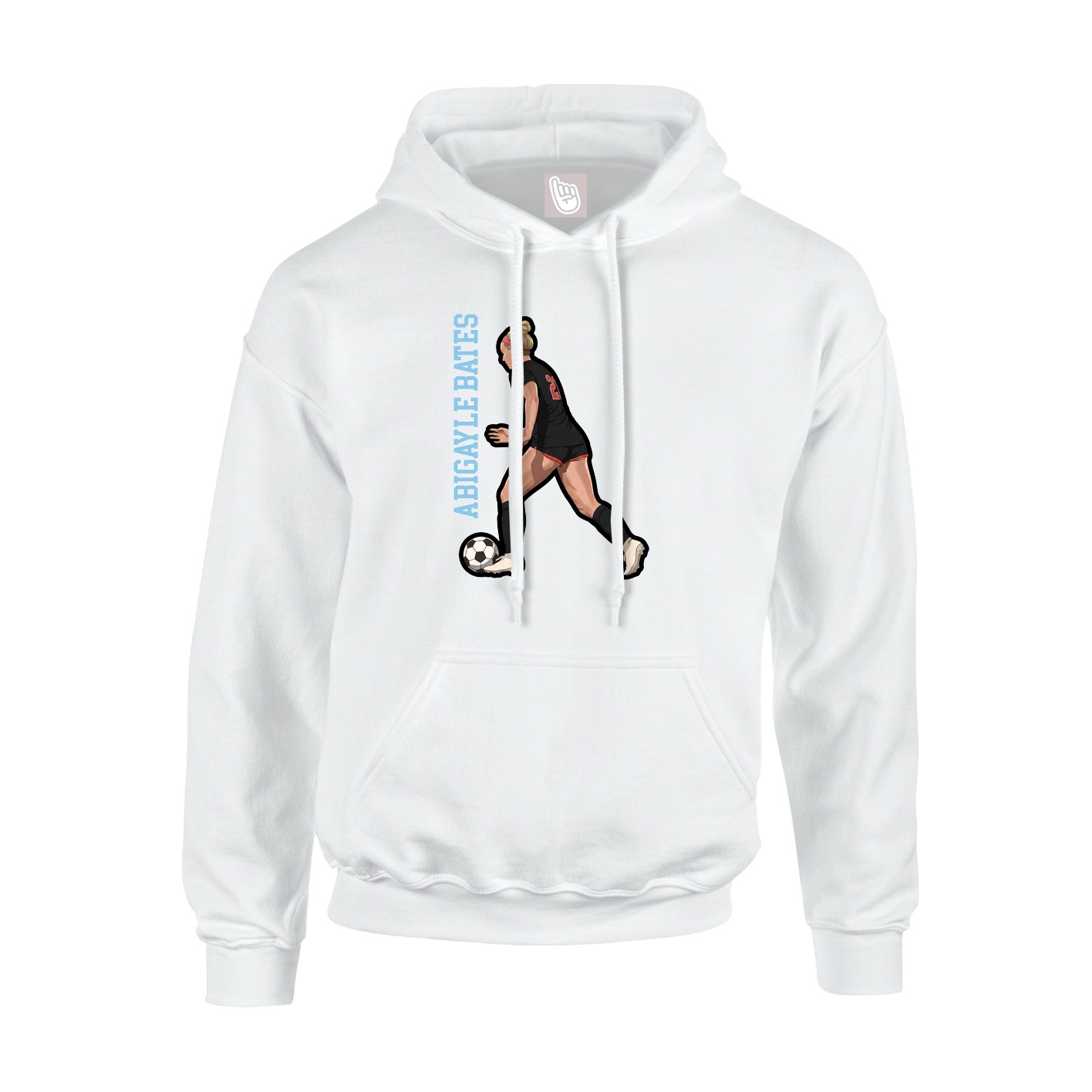 Hoodie — Name Vertical in White