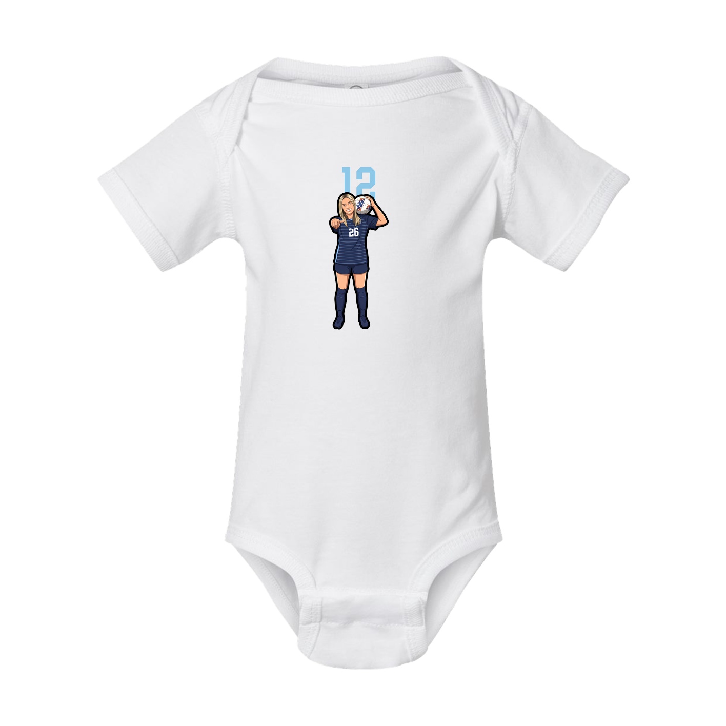 Baby Onesie — Number Top in White