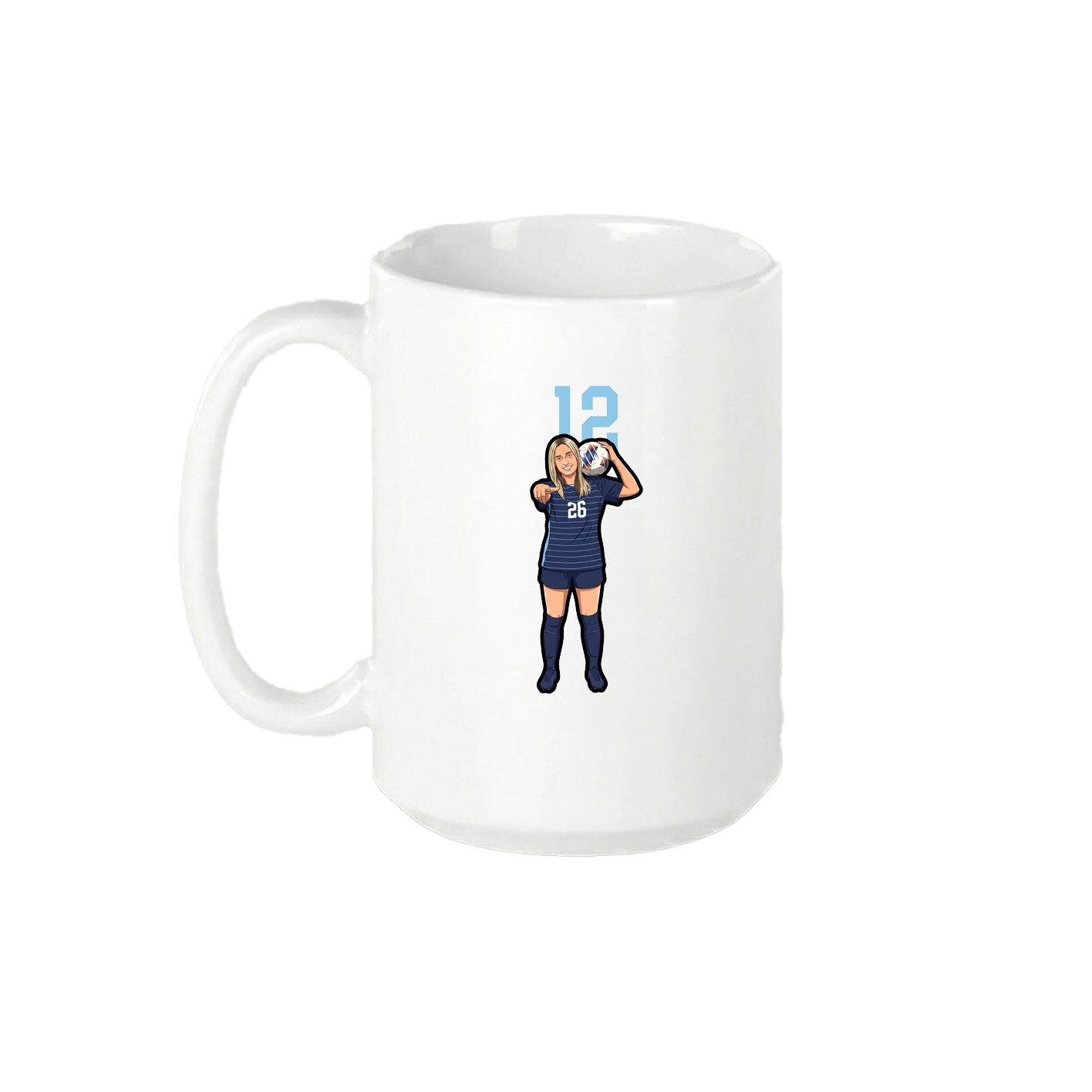 15oz Coffee Mug — Number Top in White