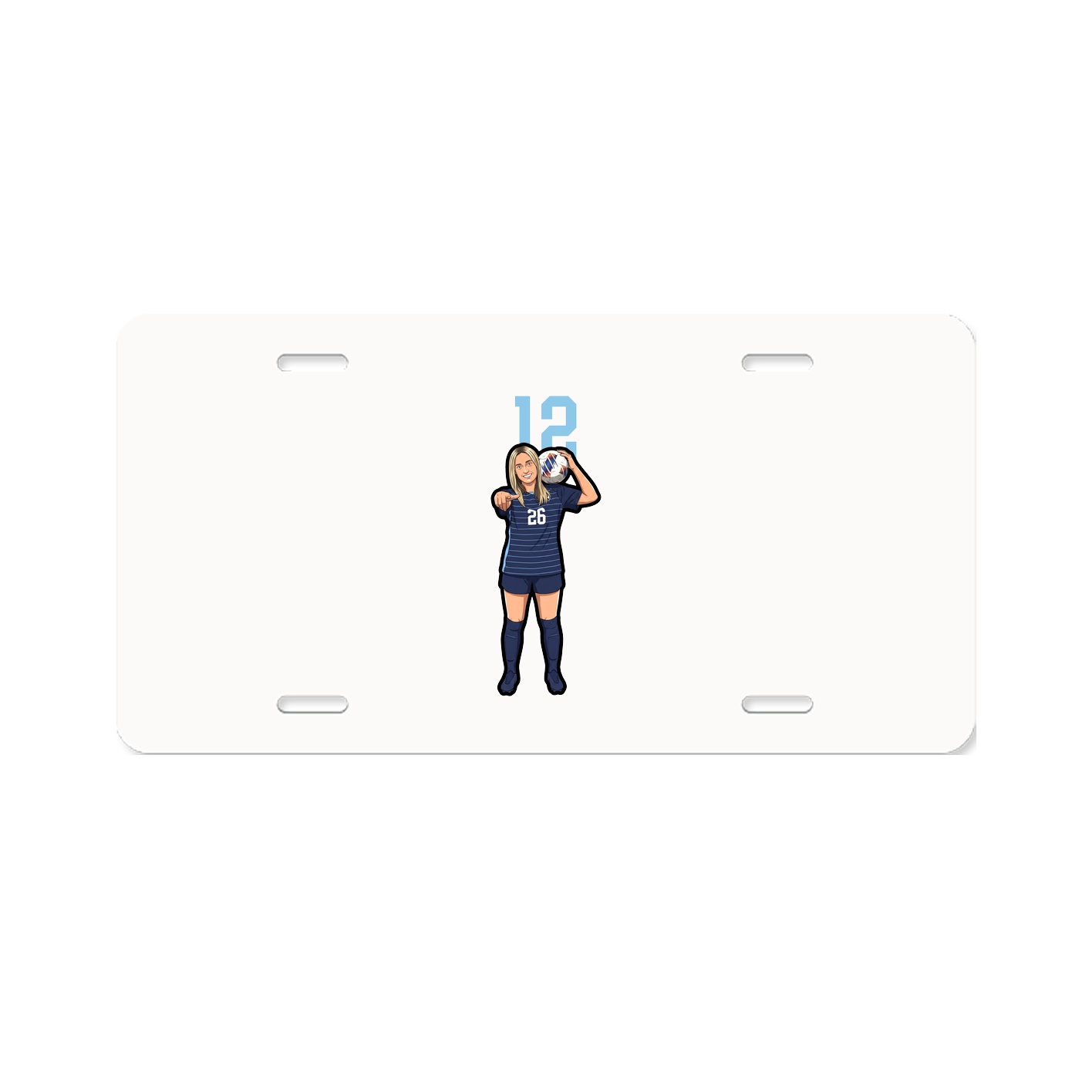 License Plate — Number Top in Classic