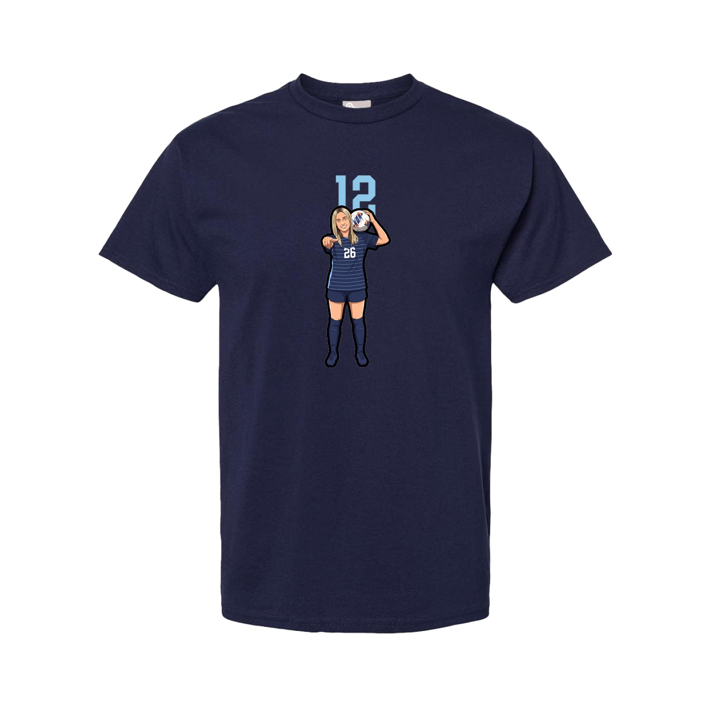 Youth Tee — Number Top in Navy