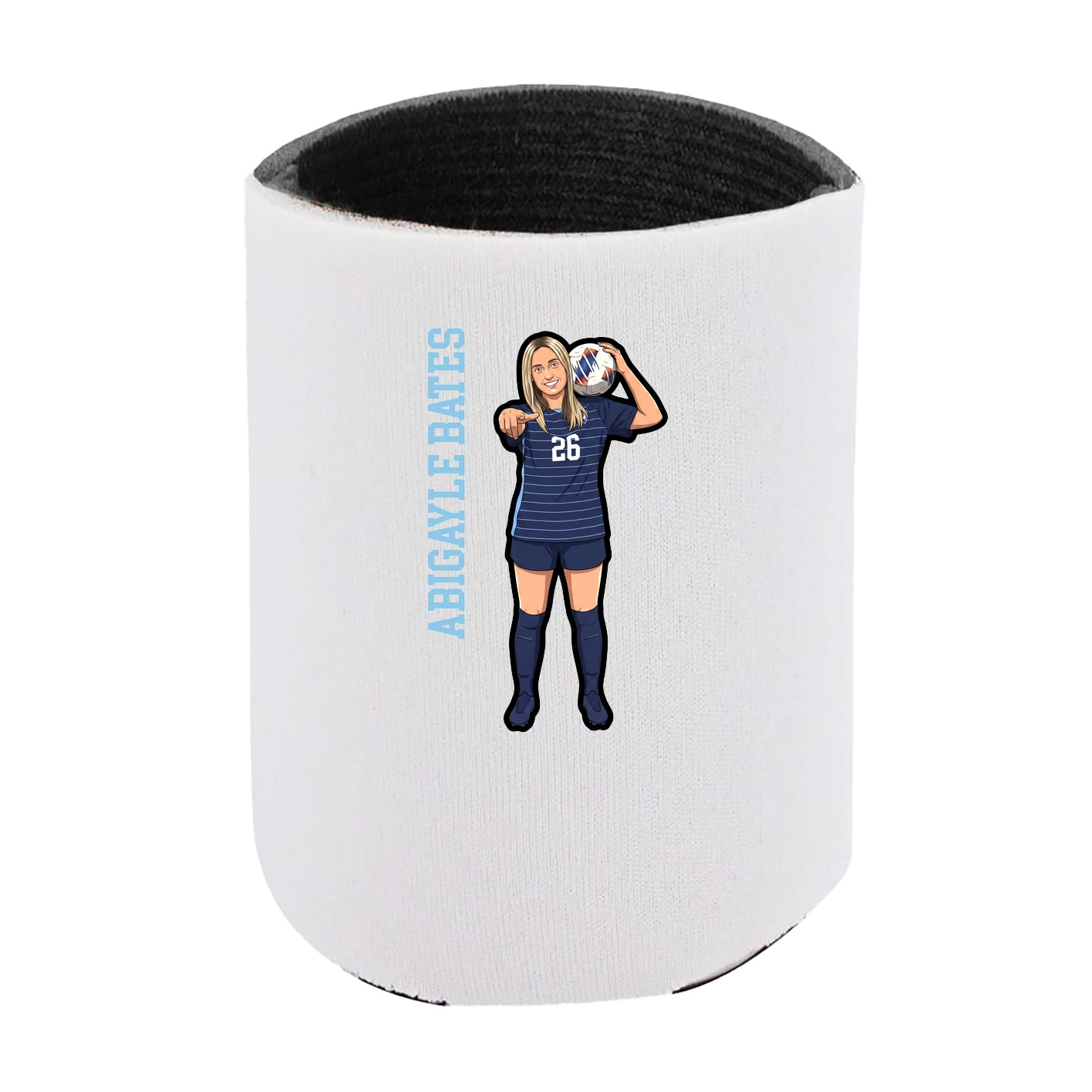 Can Holder — Name Vertical in White