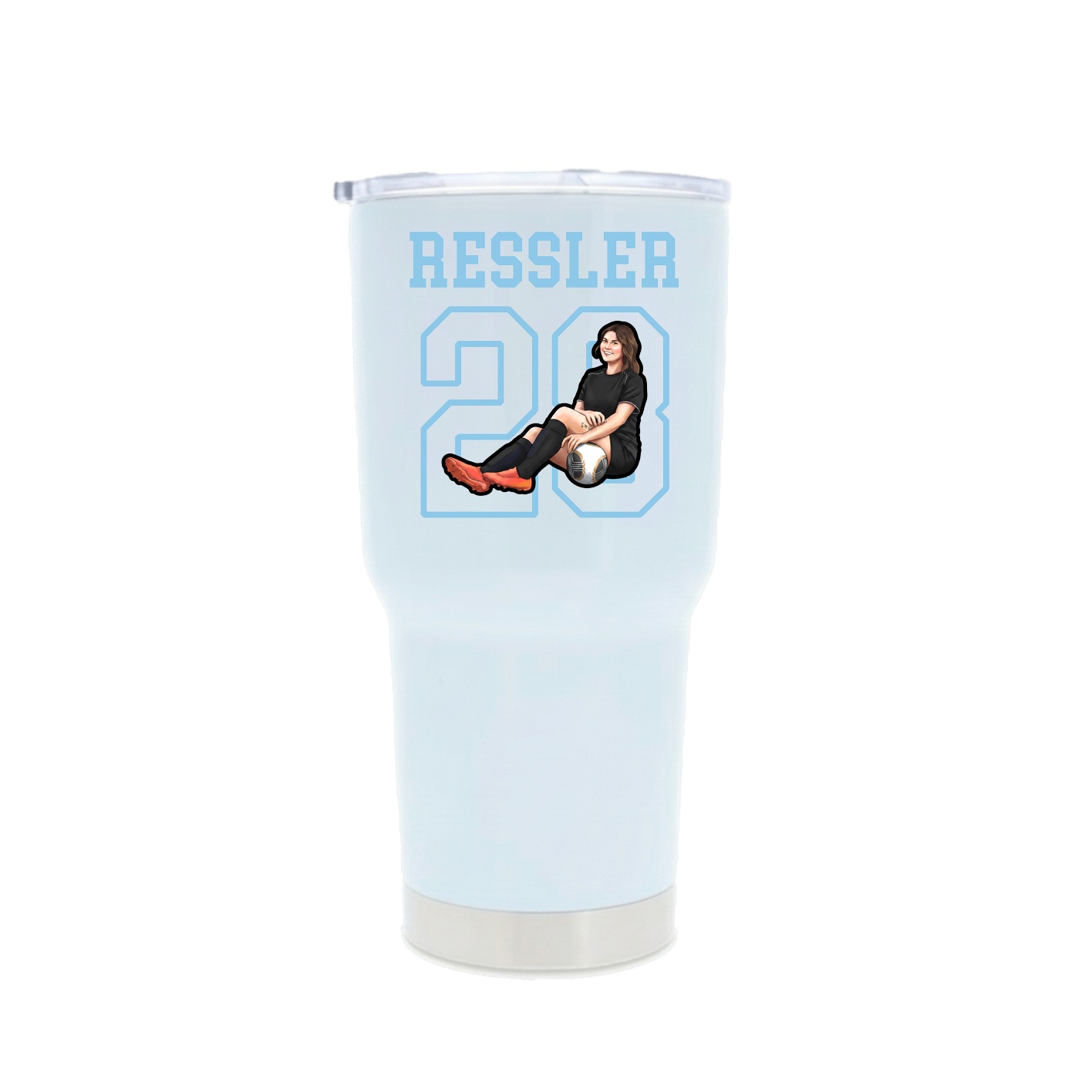 30oz Stainless Steel Tumbler — Shirsey in White