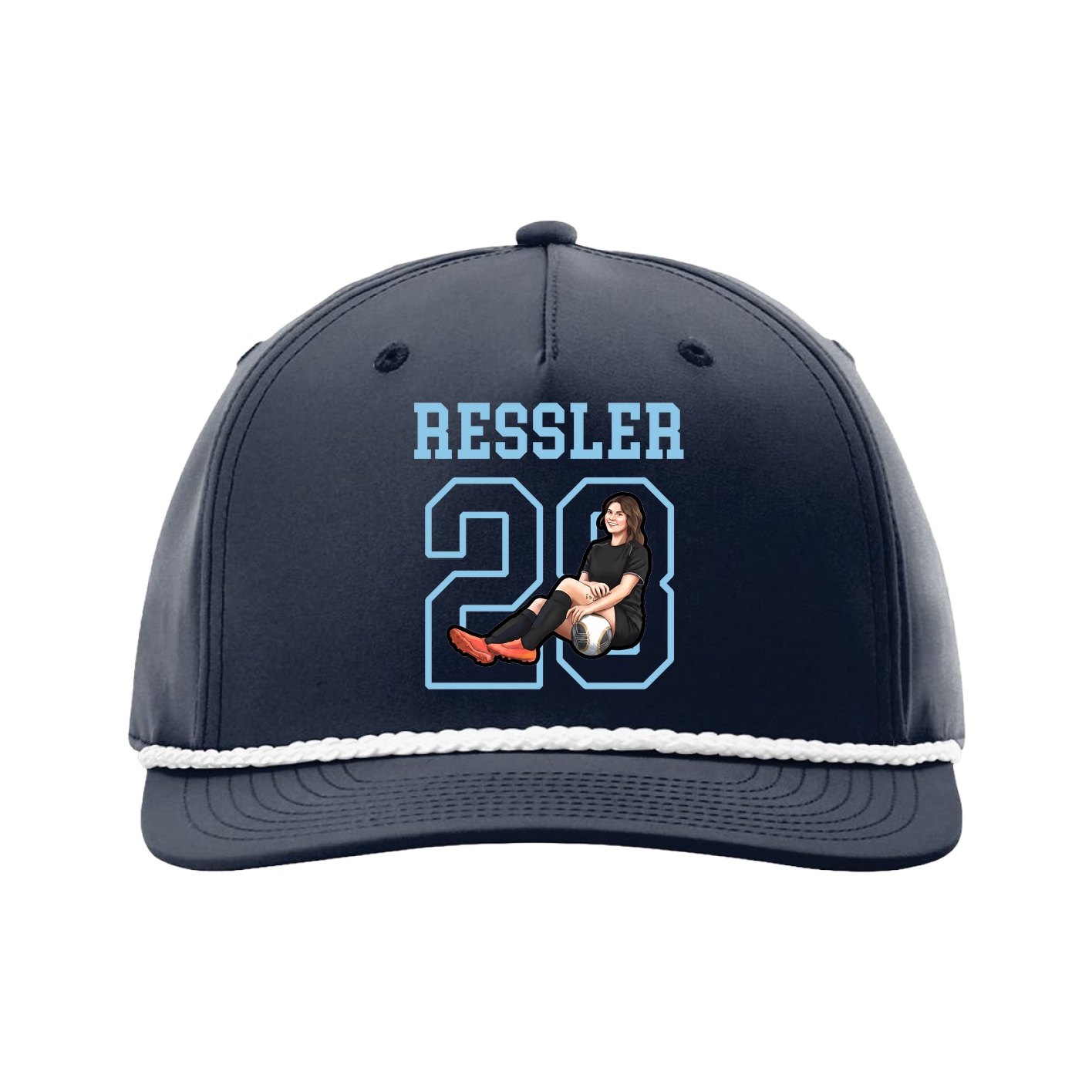 Five-Panel Classic Rope Cap — Shirsey in Navy