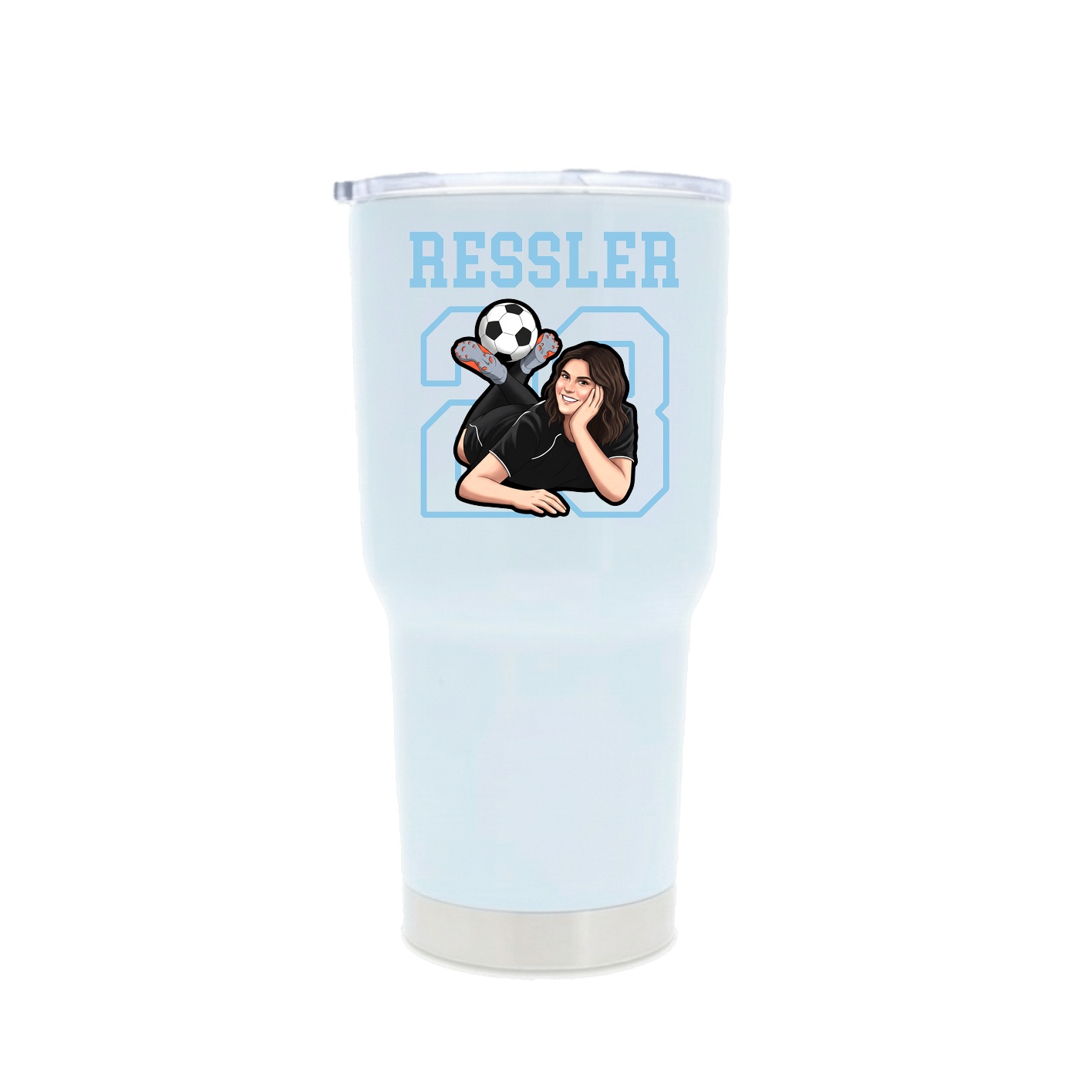 30oz Stainless Steel Tumbler — Shirsey in White