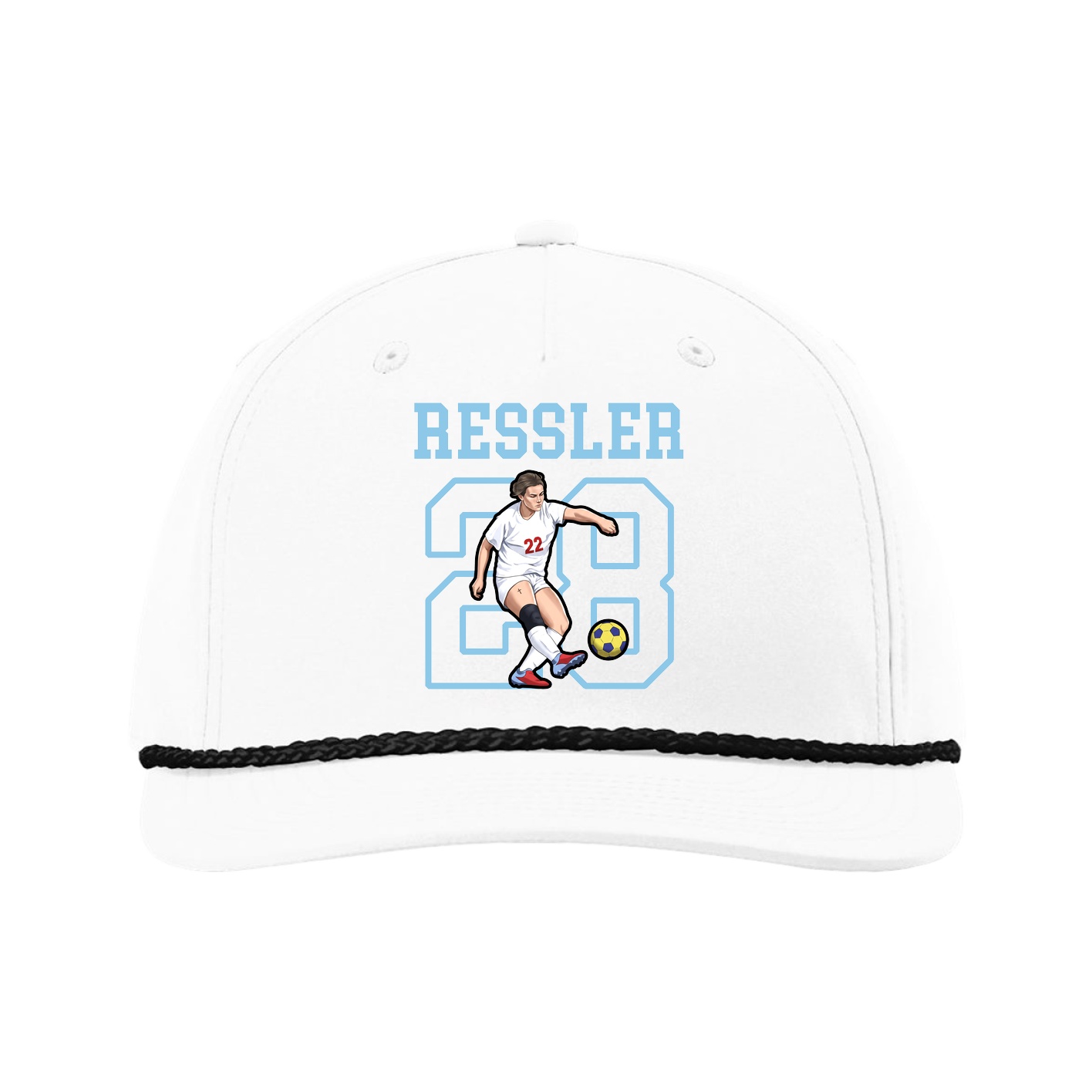 Five-Panel Classic Rope Cap — Shirsey in White