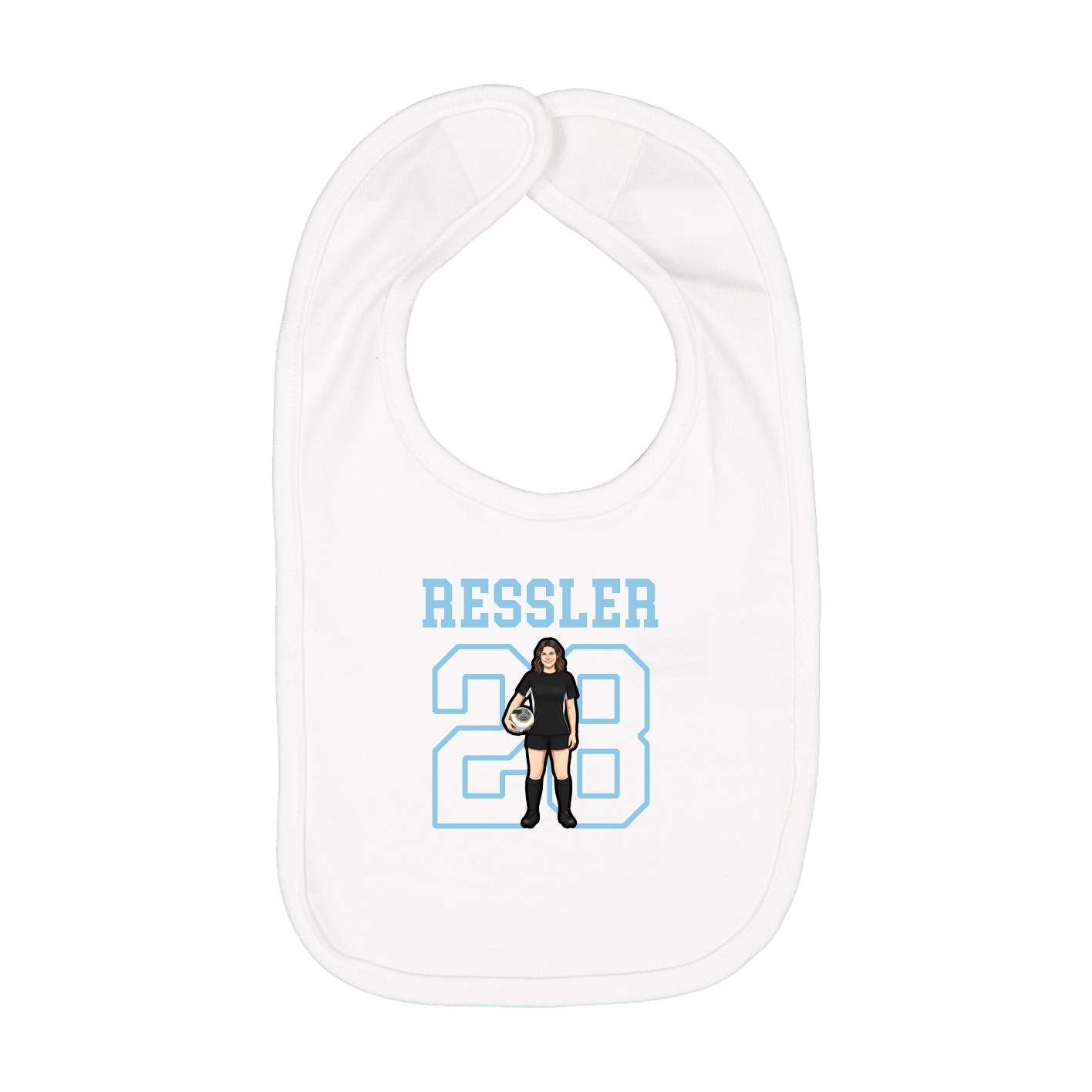 Infant Bib — Shirsey in White