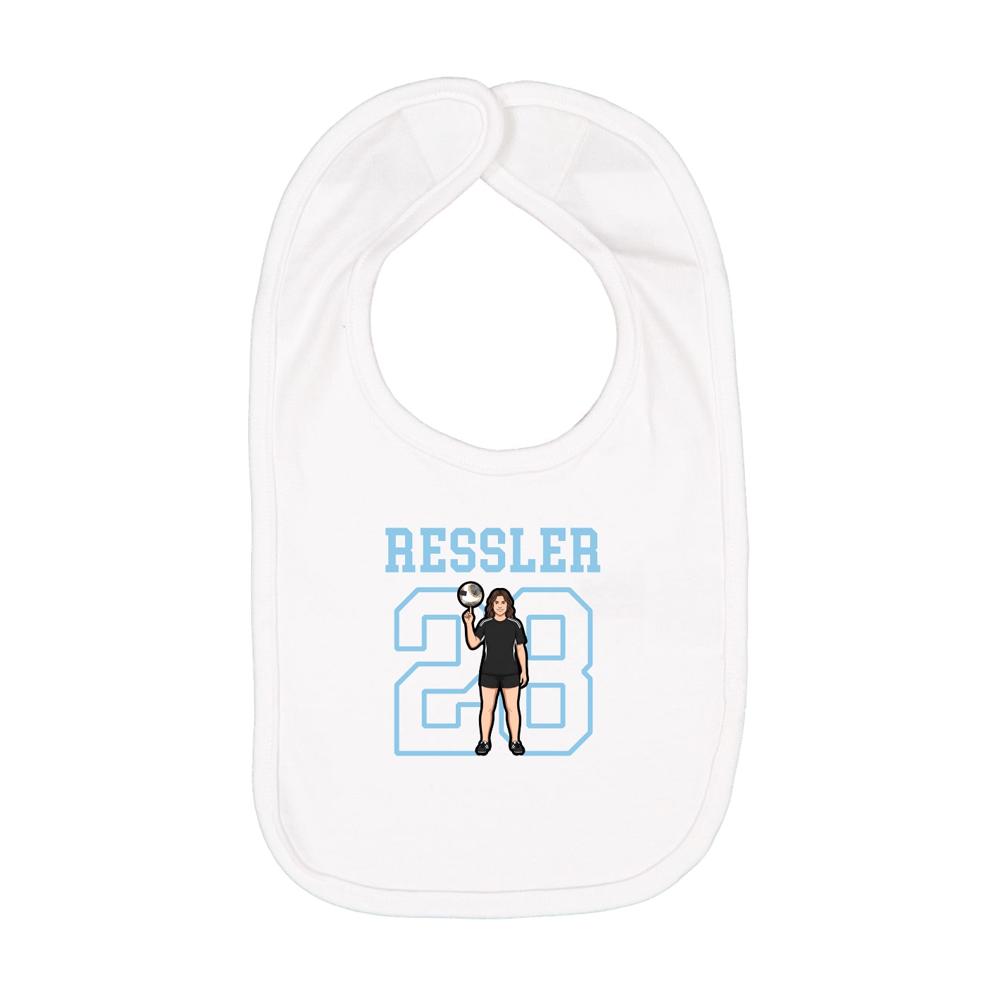 Infant Bib — Shirsey in White