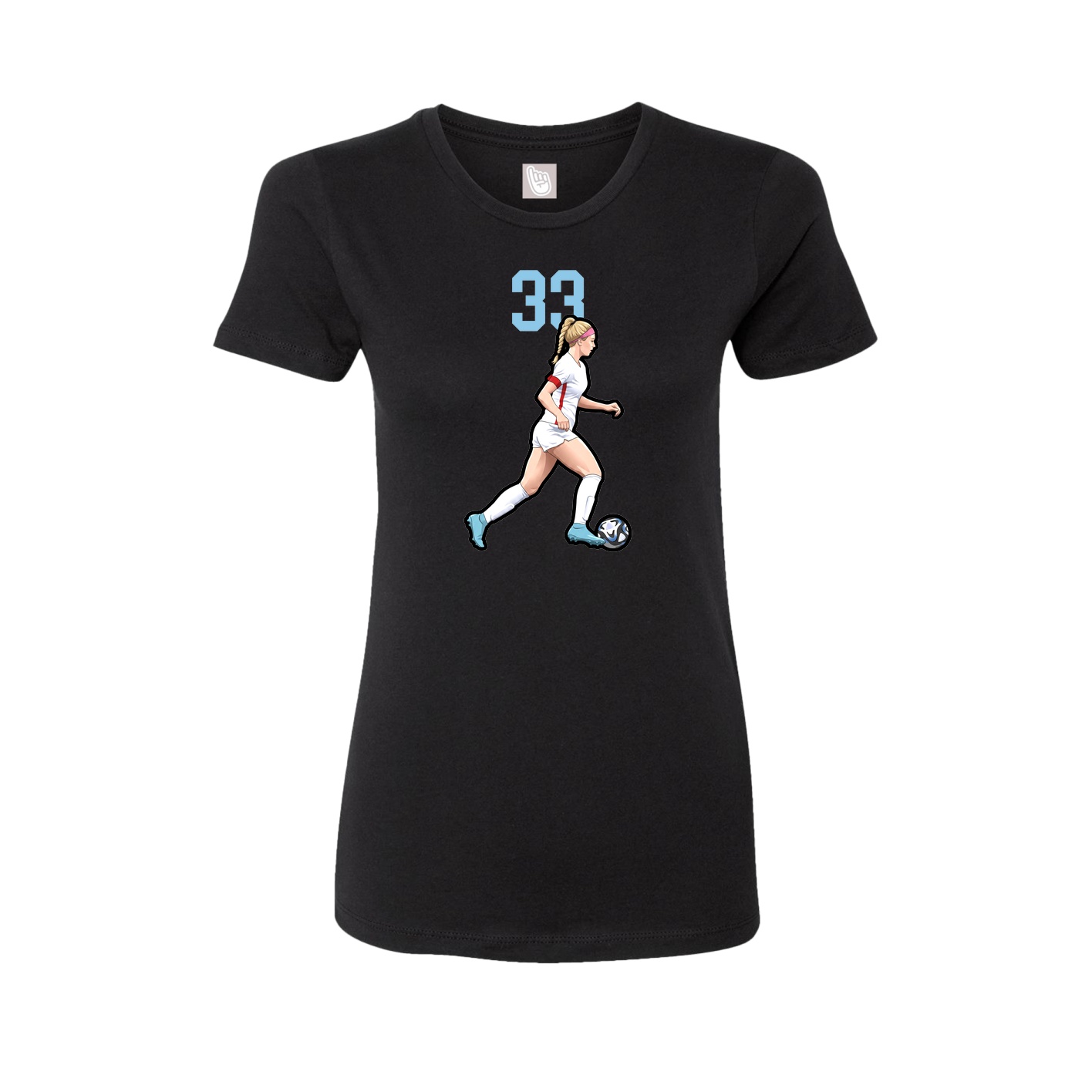 Womens Tee — Number Top in Black