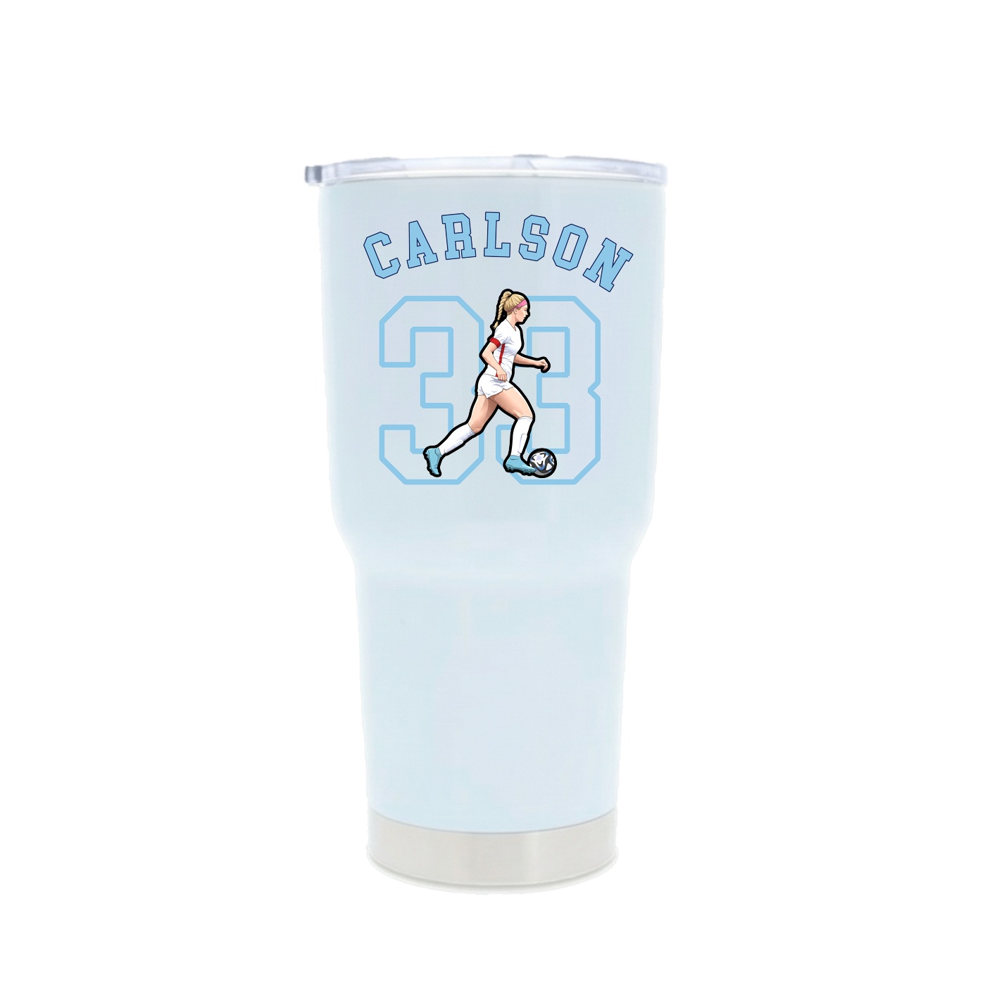 30oz Stainless Steel Tumbler — Shirsey Arch in White