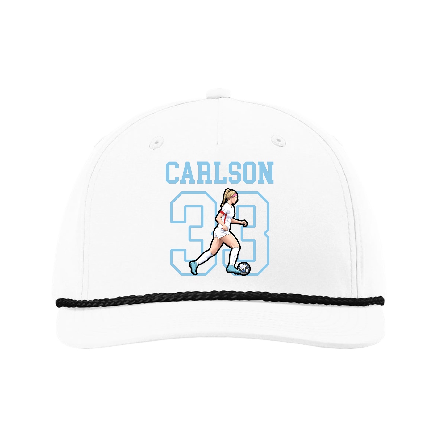 Five-Panel Classic Rope Cap — Shirsey in White