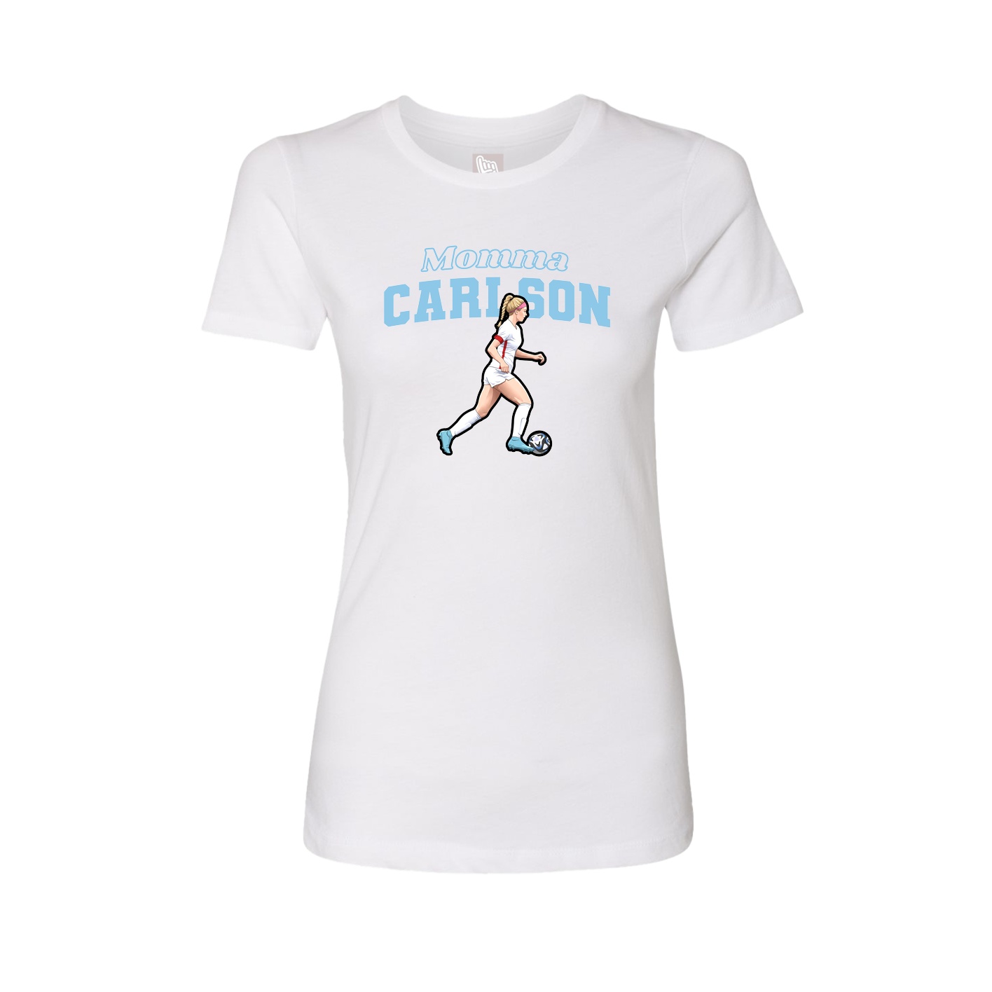 Womens Tee — Mothers Day Block in White