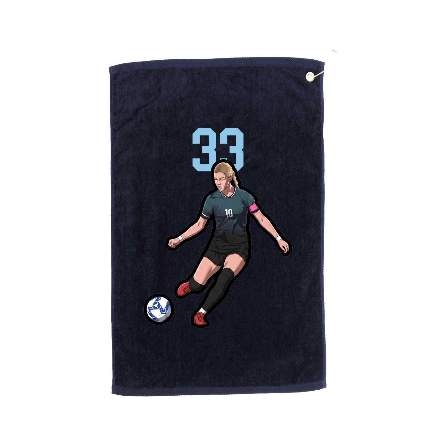 Golf Towel — Number Top in Navy