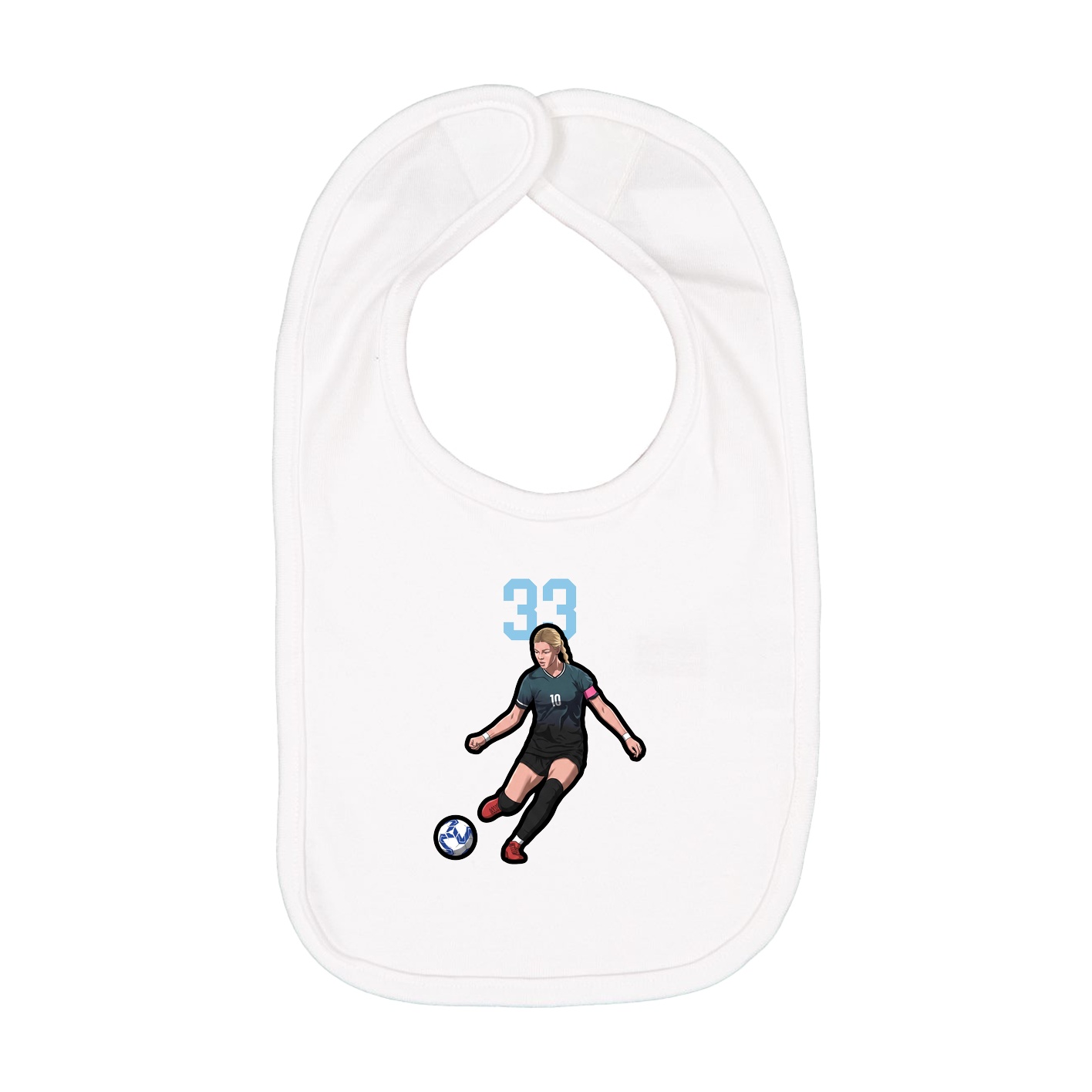 Infant Bib — Number Top in White
