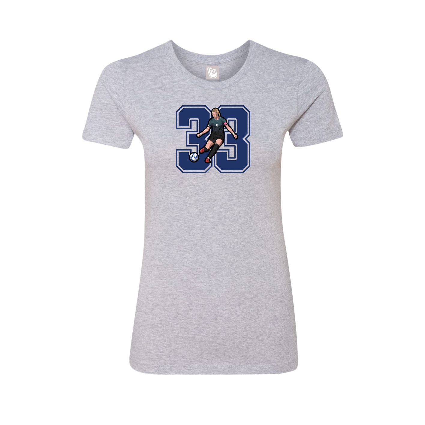 Womens Tee — Number in Grey