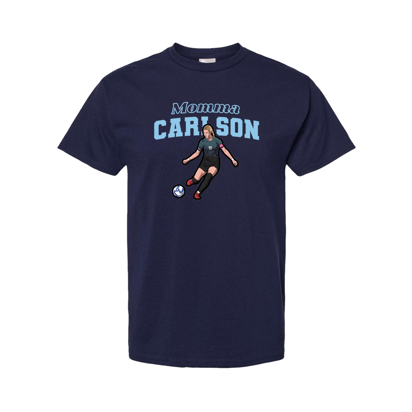 Youth Tee — Mothers Day Block in Navy