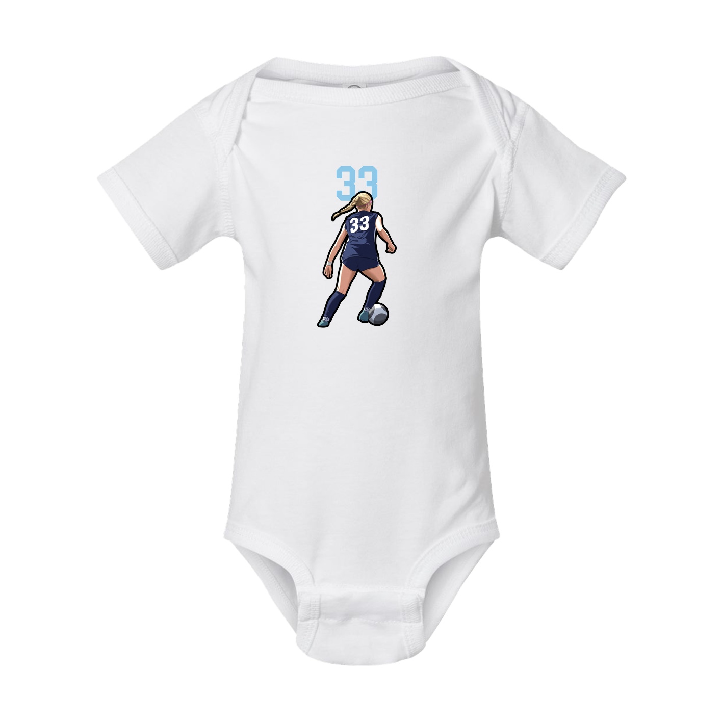 Baby Onesie — Number Top in White