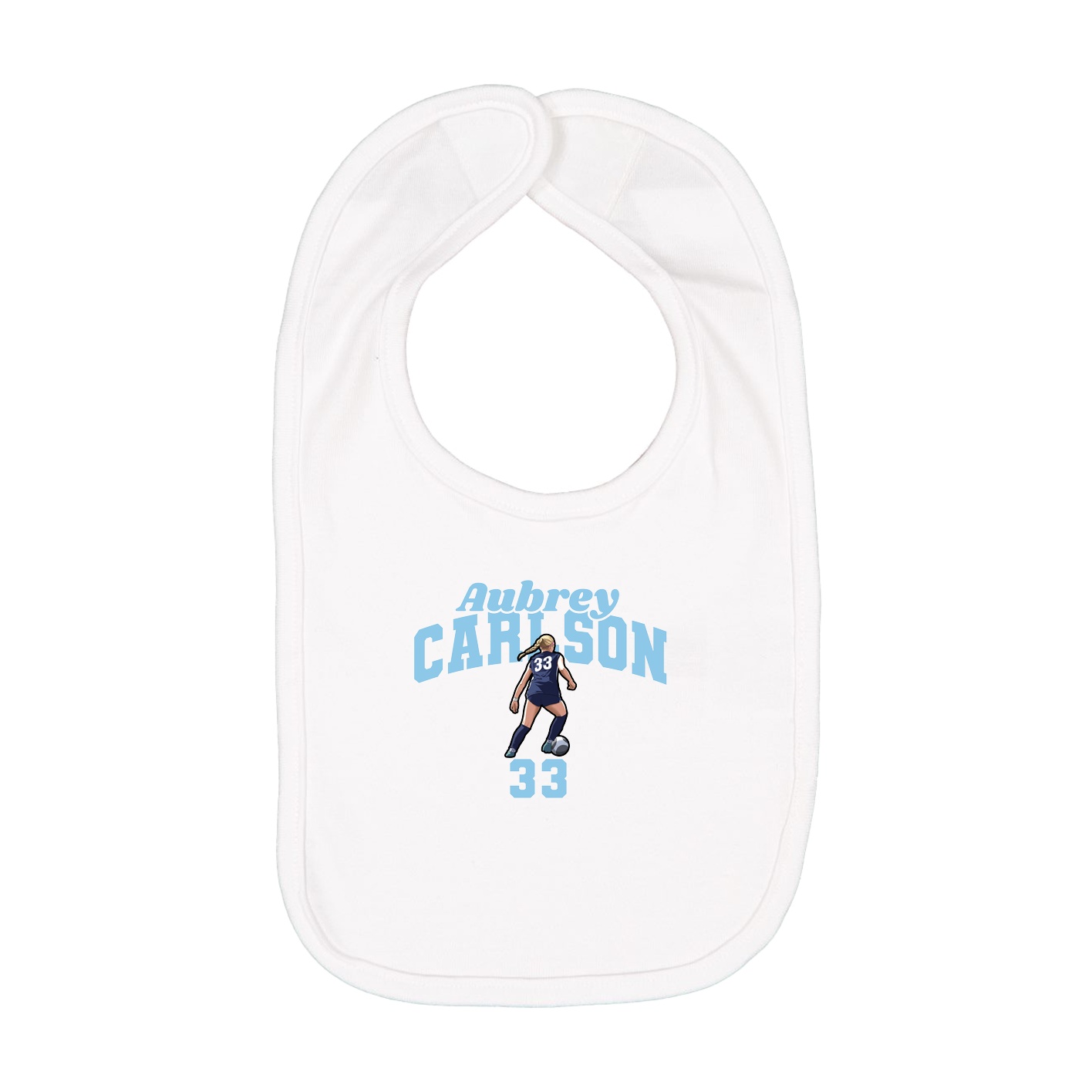 Infant Bib — Signature Arch in White